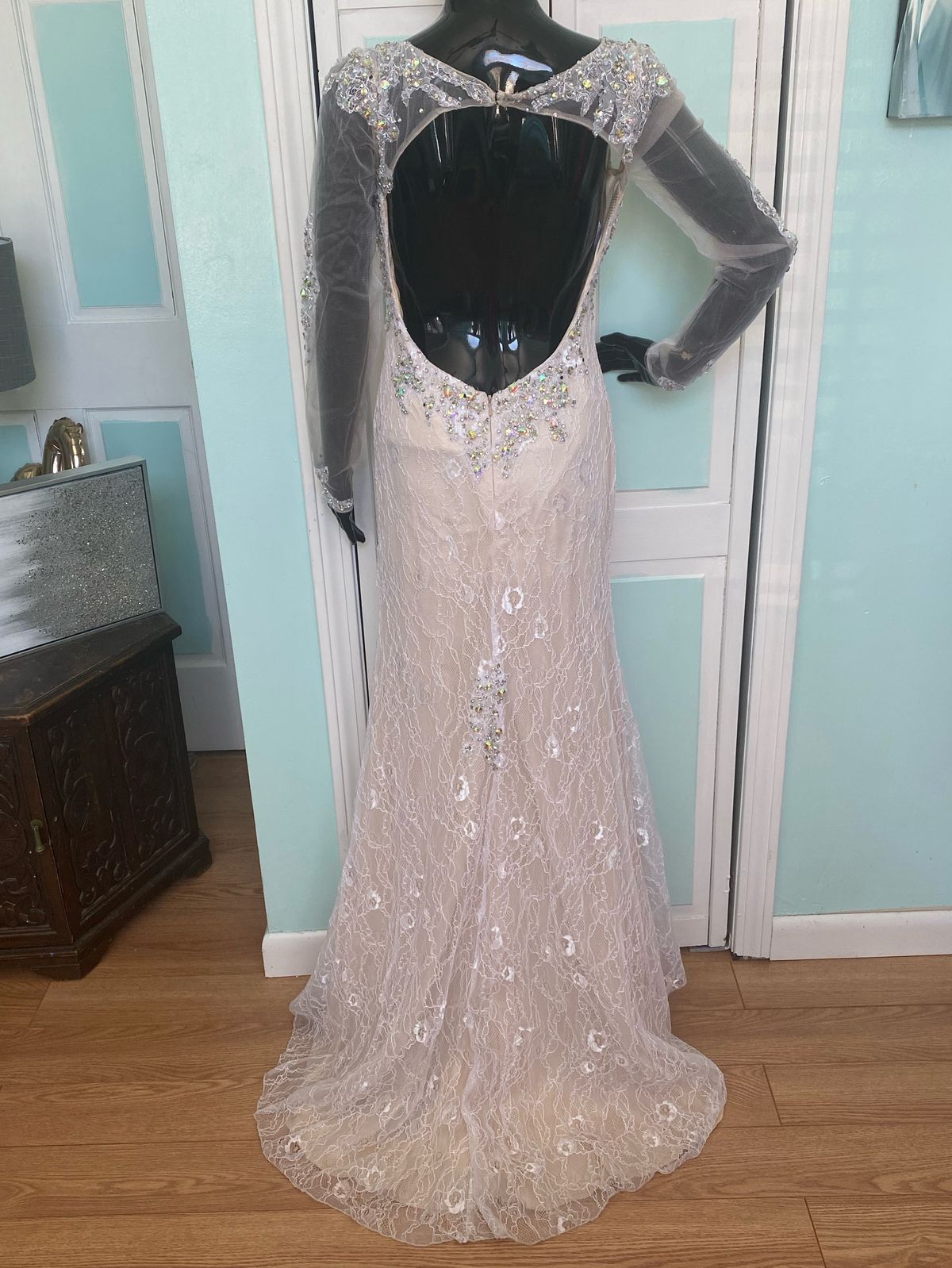 Gigi by La Femme Size 4 Pageant Nude Floor Length Maxi on Queenly