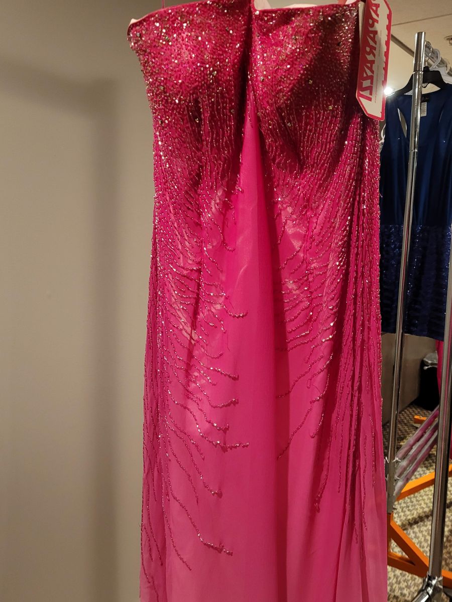 Style 5021 Aurora Plus Size 24 Prom Hot Pink Floor Length Maxi on Queenly