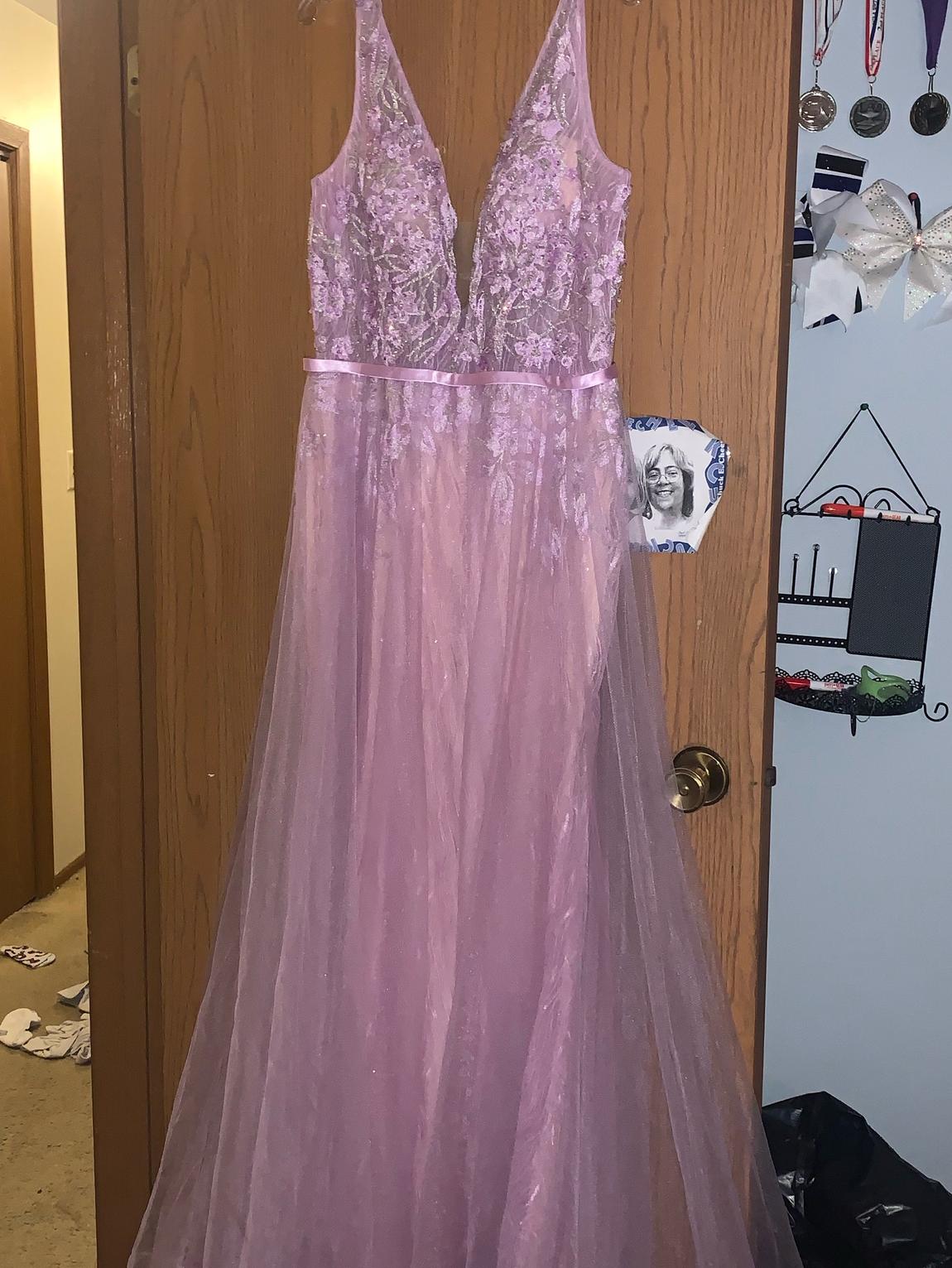 Plus Size 16 Prom Light Pink Mermaid Dress on Queenly