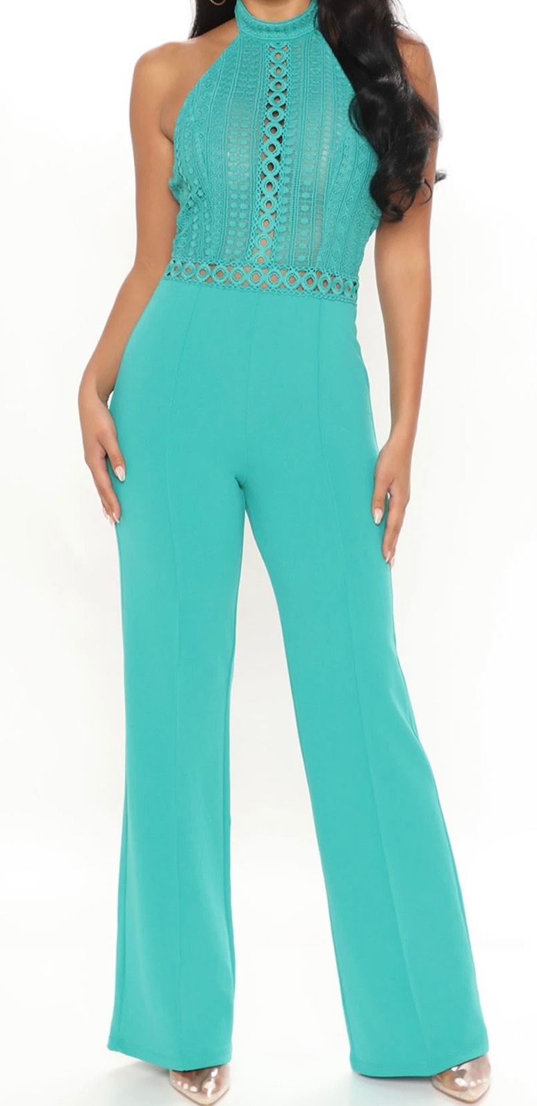 Size 6 Emerald Green Formal Jumpsuit on Queenly