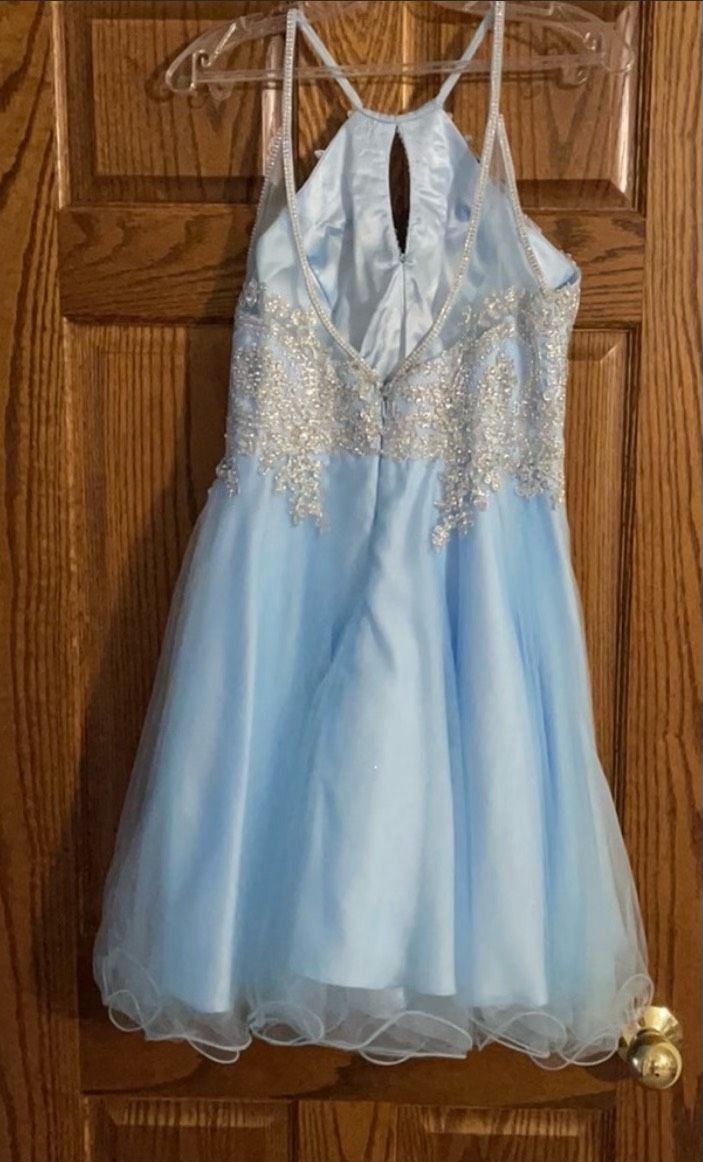 EVA Size 6 Homecoming Light Blue A-line Dress on Queenly