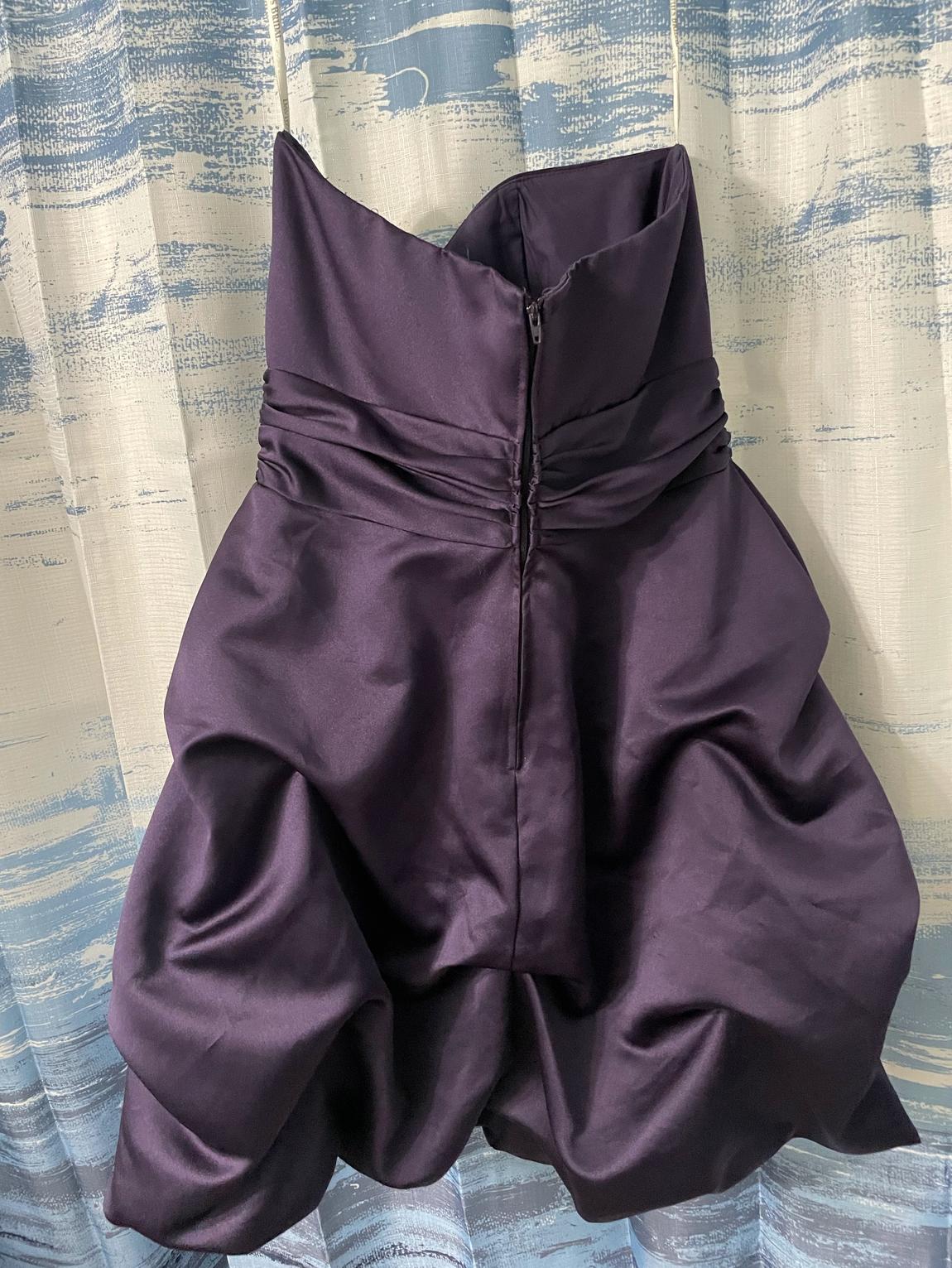 David's Bridal Size 10 Strapless Purple A-line Dress on Queenly