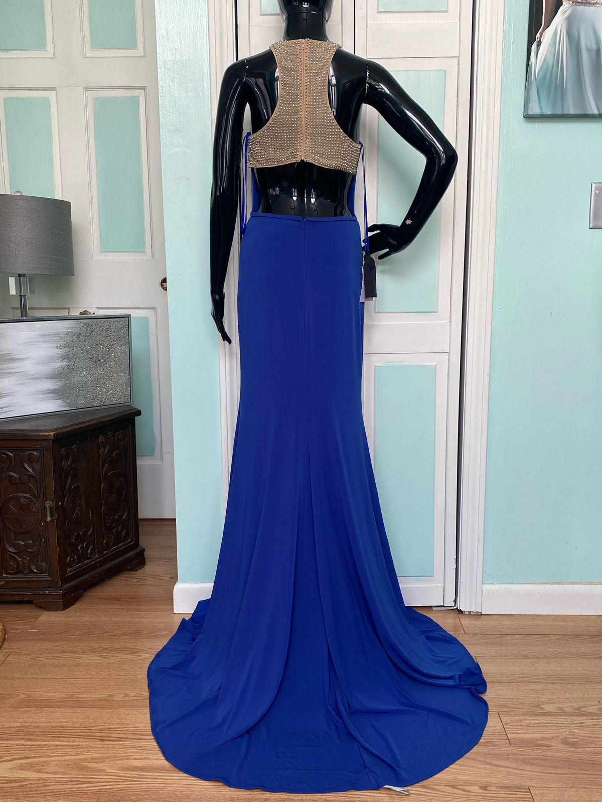 La Femme Size 8 Prom Royal Blue Floor Length Maxi on Queenly