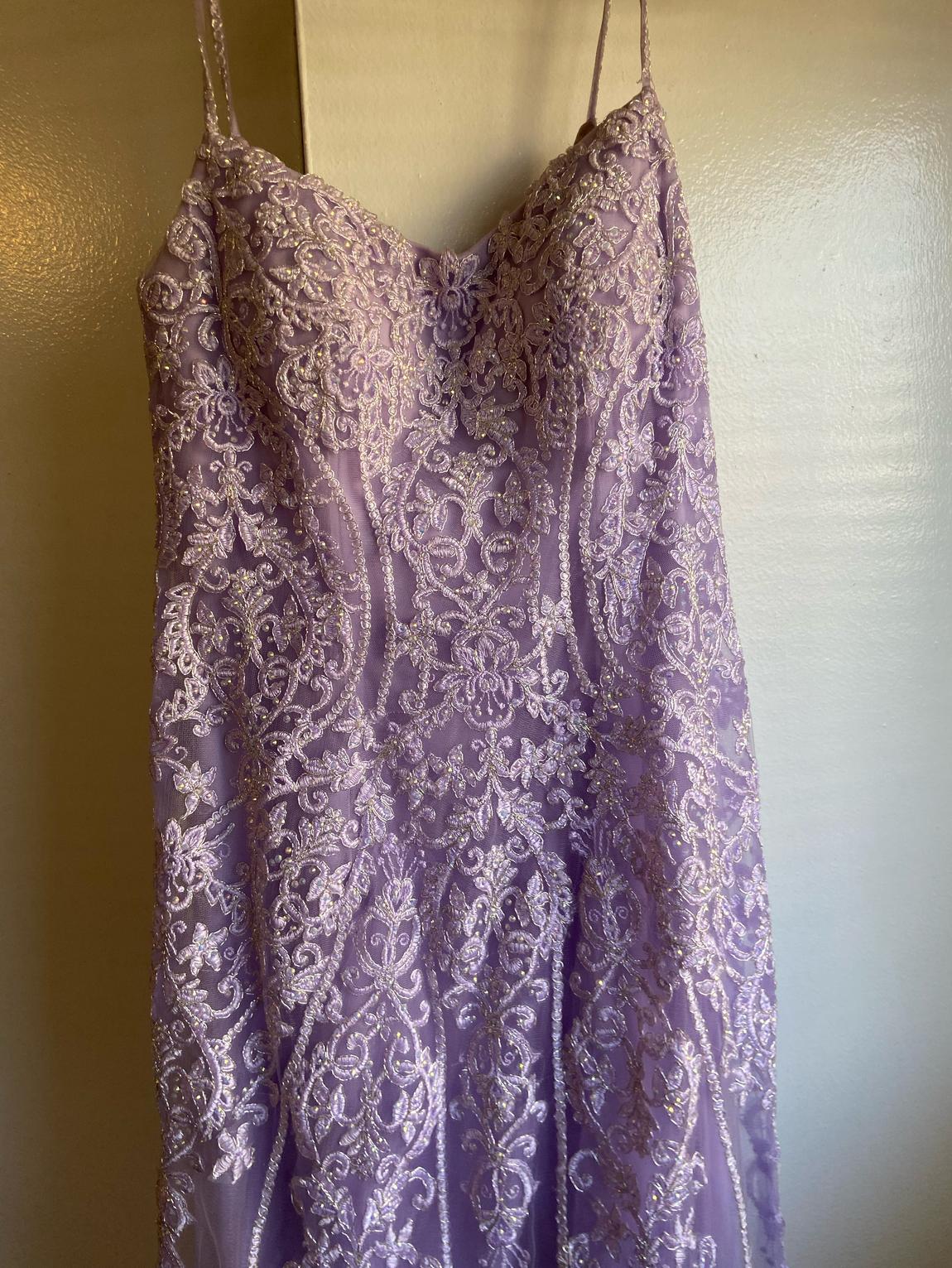 Jovani Size 12 Prom Purple Mermaid Dress on Queenly