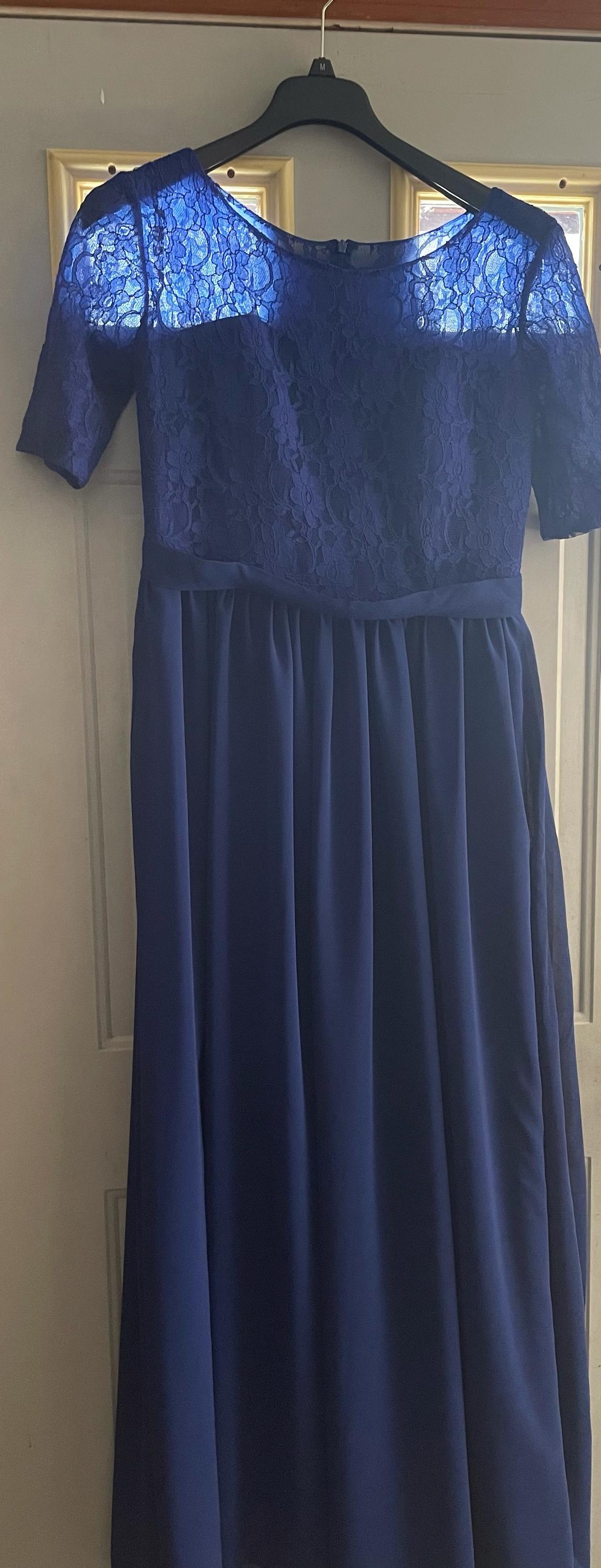 Size 14 Bridesmaid Royal Blue A-line Dress on Queenly