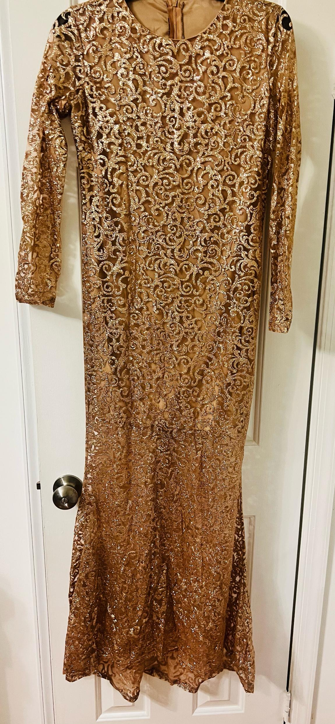 Size 4 Gold Mermaid Dress on Queenly