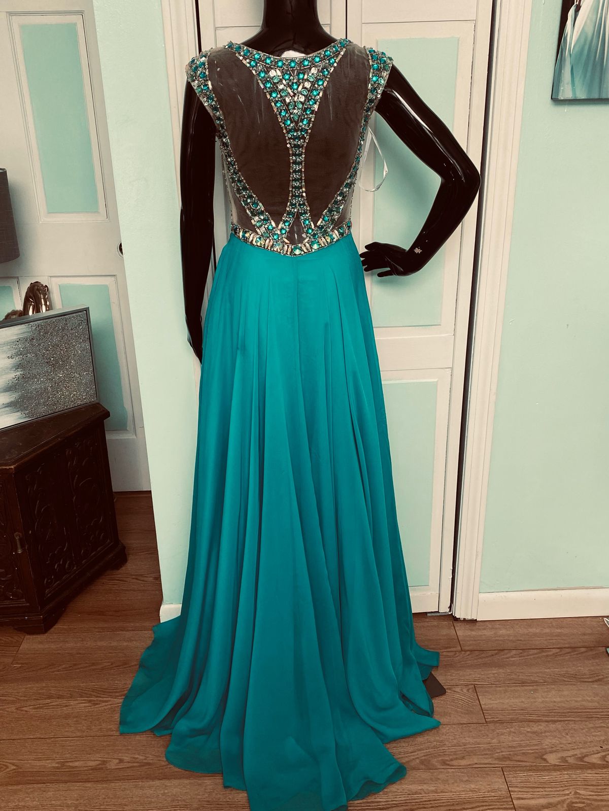 Rachel Allan Size 0 Prom Green A-line Dress on Queenly