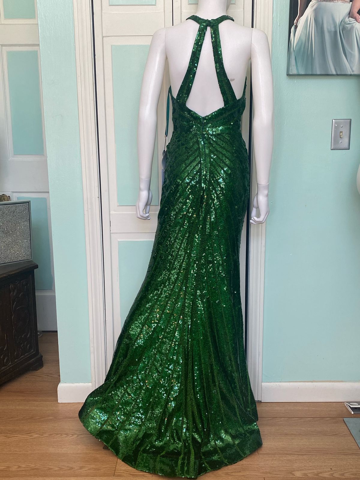 Clarisse Size 2 Prom Sequined Green Mermaid Dress on Queenly