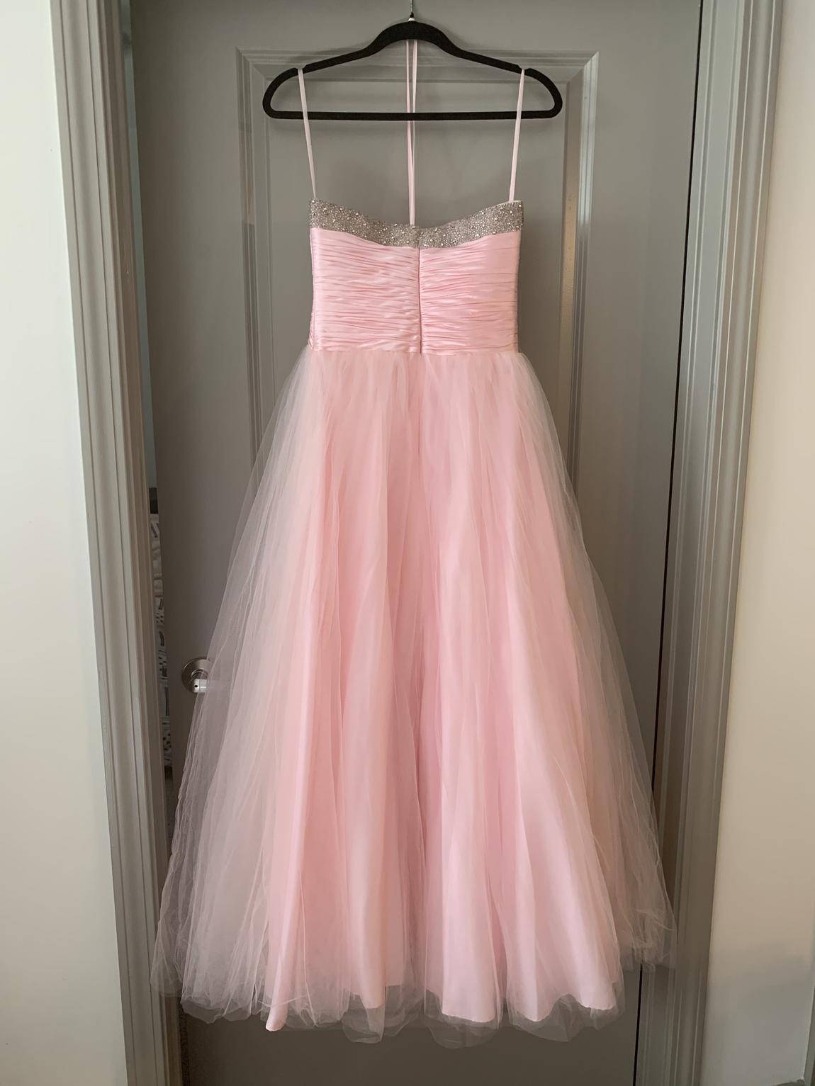 Camille La Vie Size 0 Strapless Sequined Pink Ball Gown on Queenly