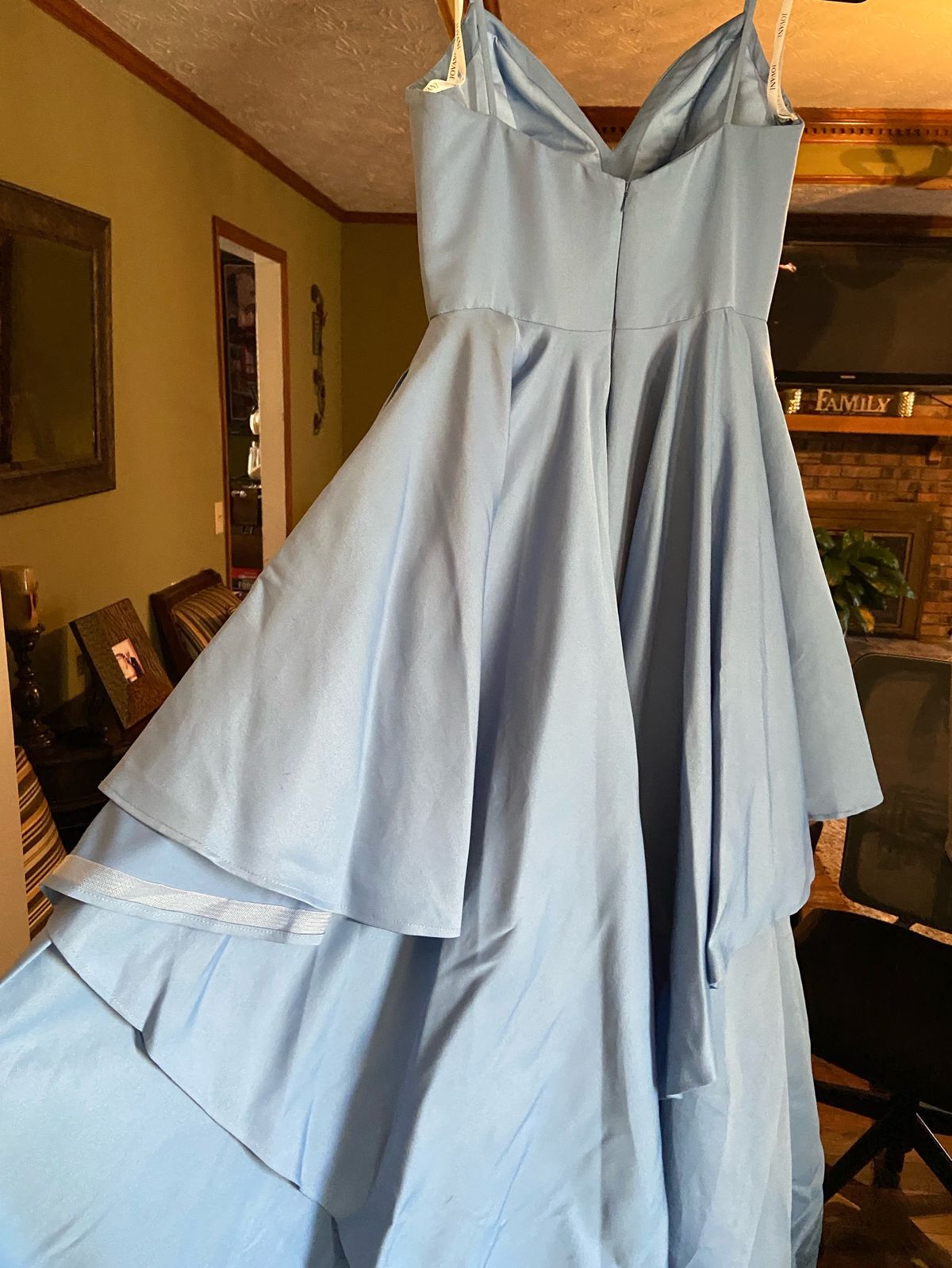Jovani Size 10 Prom Light Blue Ball Gown on Queenly