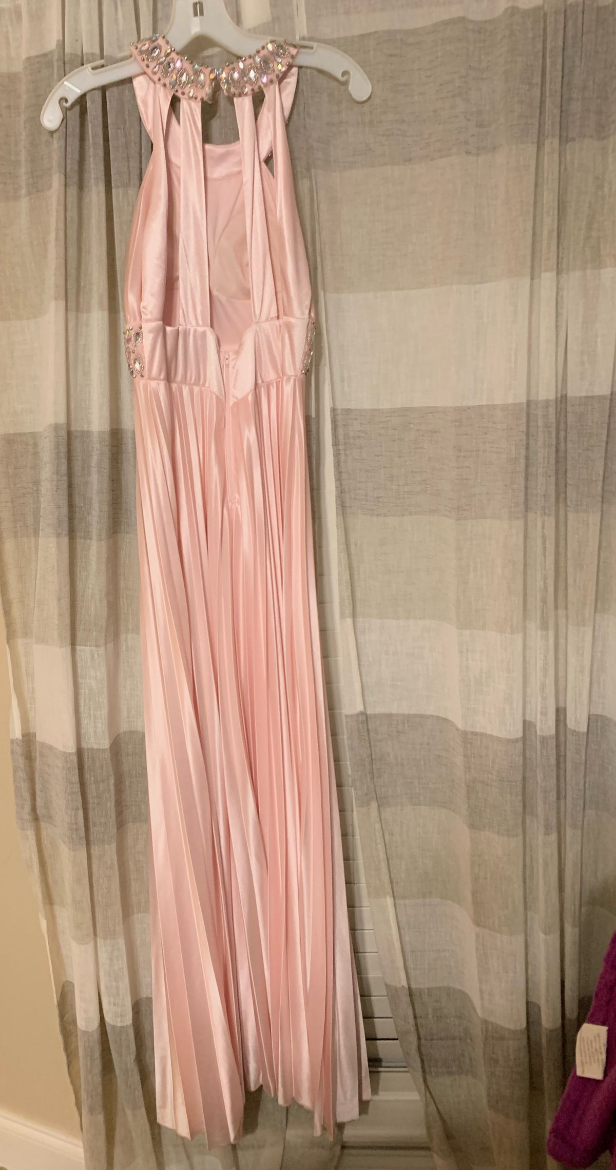 Size 4 Bridesmaid Sequined Light Pink Floor Length Maxi on Queenly