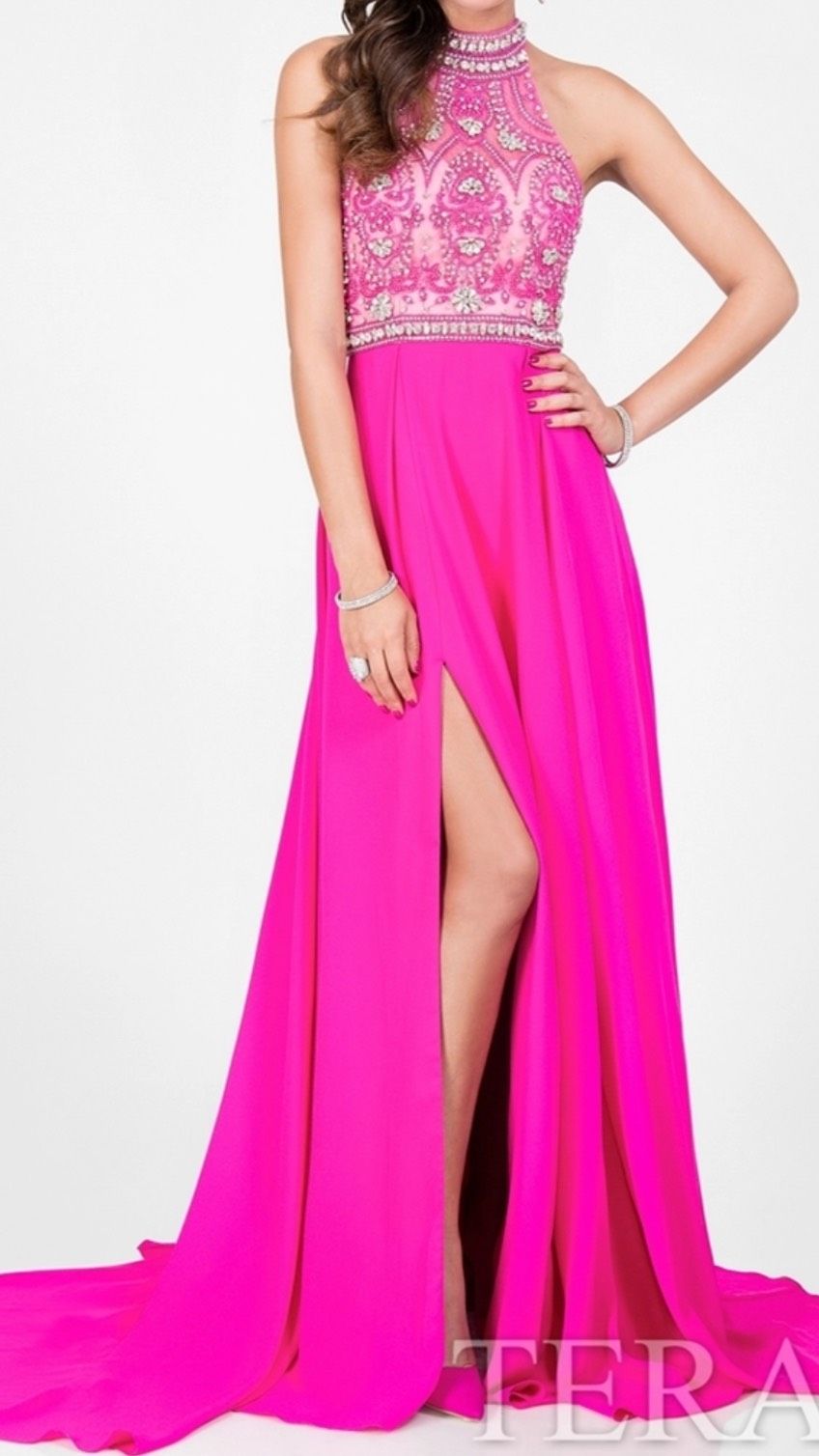 Terani Couture Size 0 Pink Floor Length Maxi on Queenly