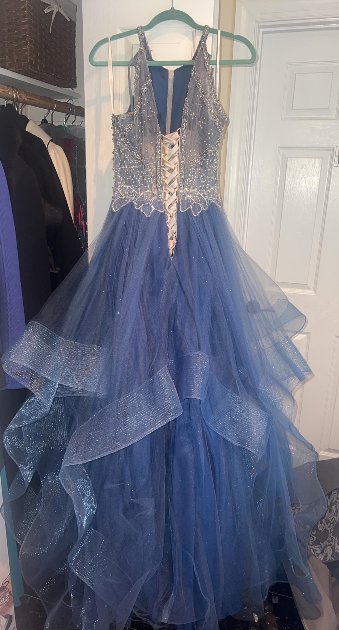 Terani Couture Size 8 Pageant Blue Ball Gown on Queenly