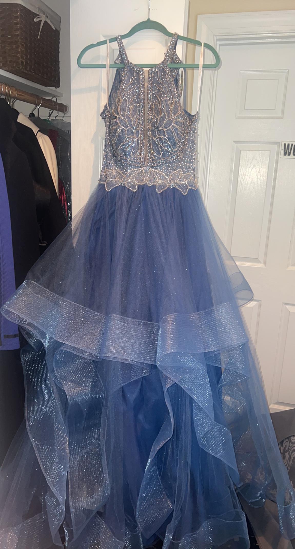Terani Couture Size 8 Pageant Blue Ball Gown on Queenly