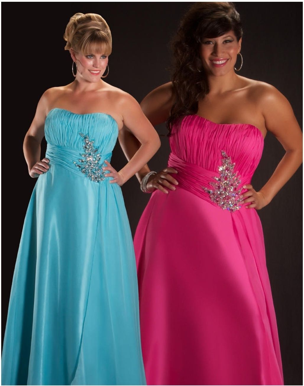 Style 81381K Mac Duggal Plus Size 24 Prom Strapless Sequined Turquoise Blue A-line Dress on Queenly
