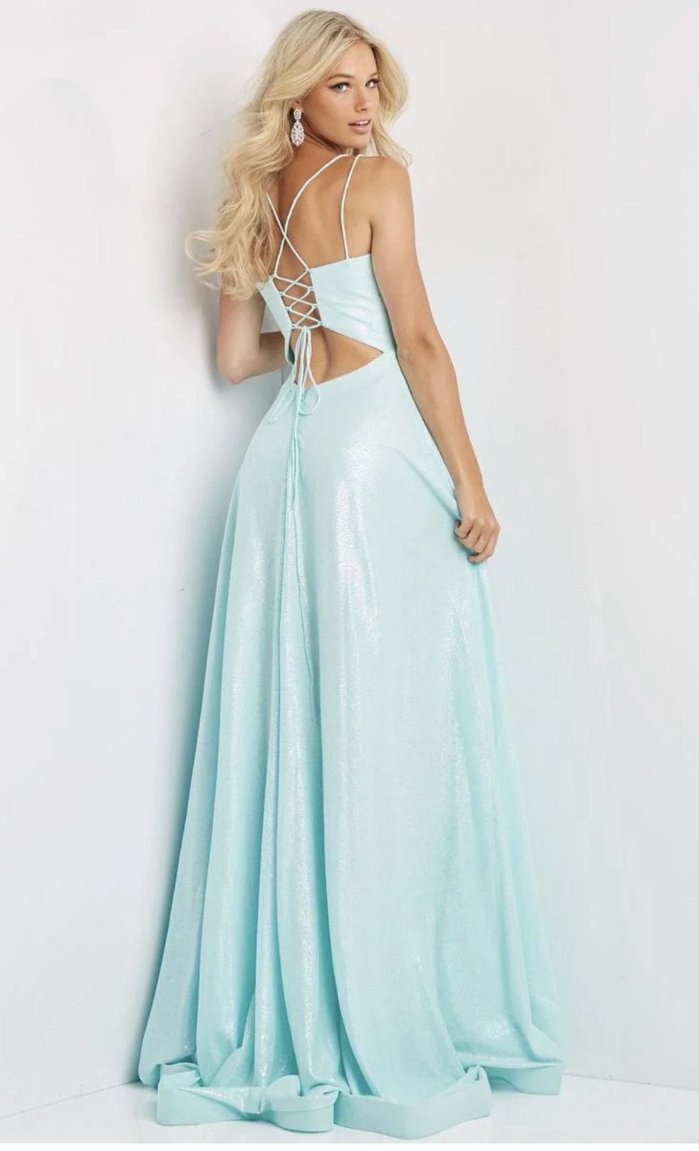 Jovani Size 12 Prom Light Green A-line Dress on Queenly
