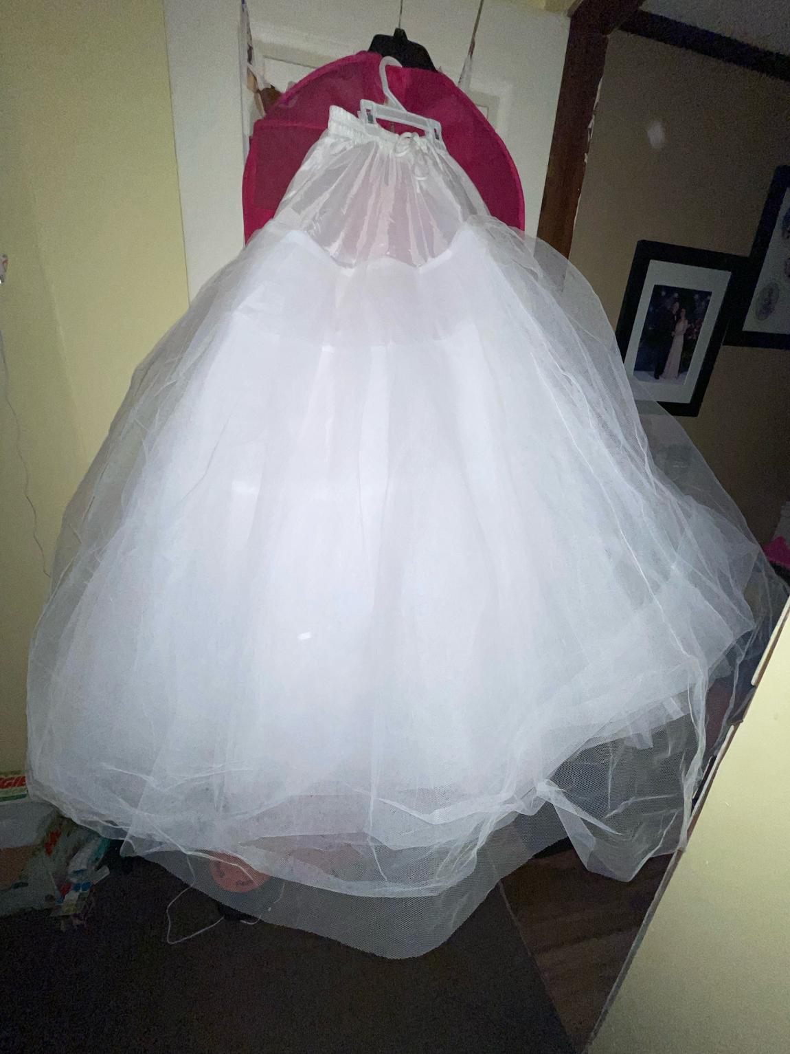 Size 12 Strapless Hot Pink Ball Gown on Queenly