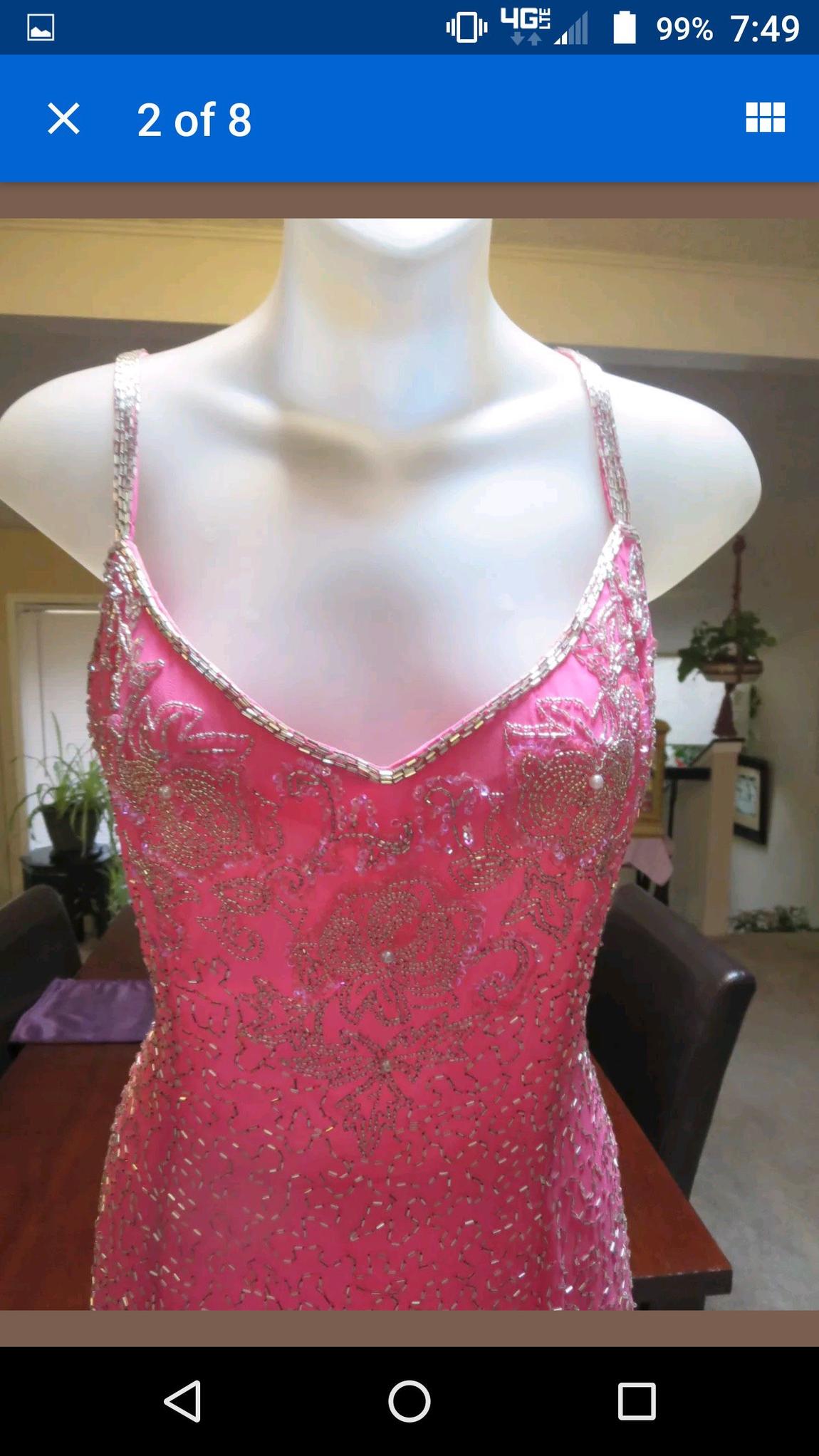 Size 10 Homecoming Plunge Hot Pink Cocktail Dress on Queenly