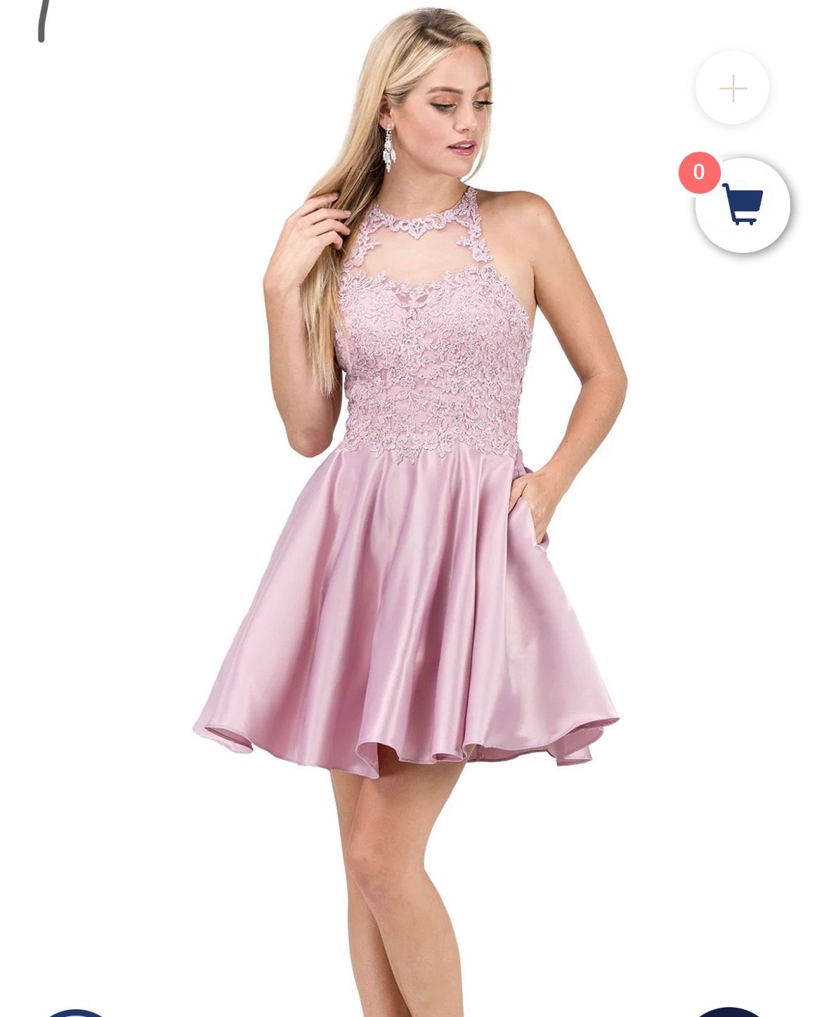 Dancing queen Size 6 Prom Lace Light Pink Cocktail Dress on Queenly