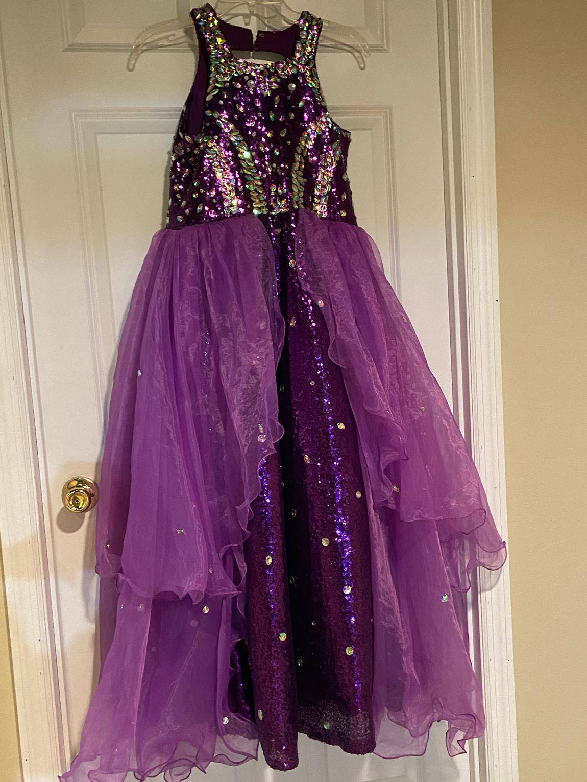Girls Size 12 Purple Ball Gown on Queenly