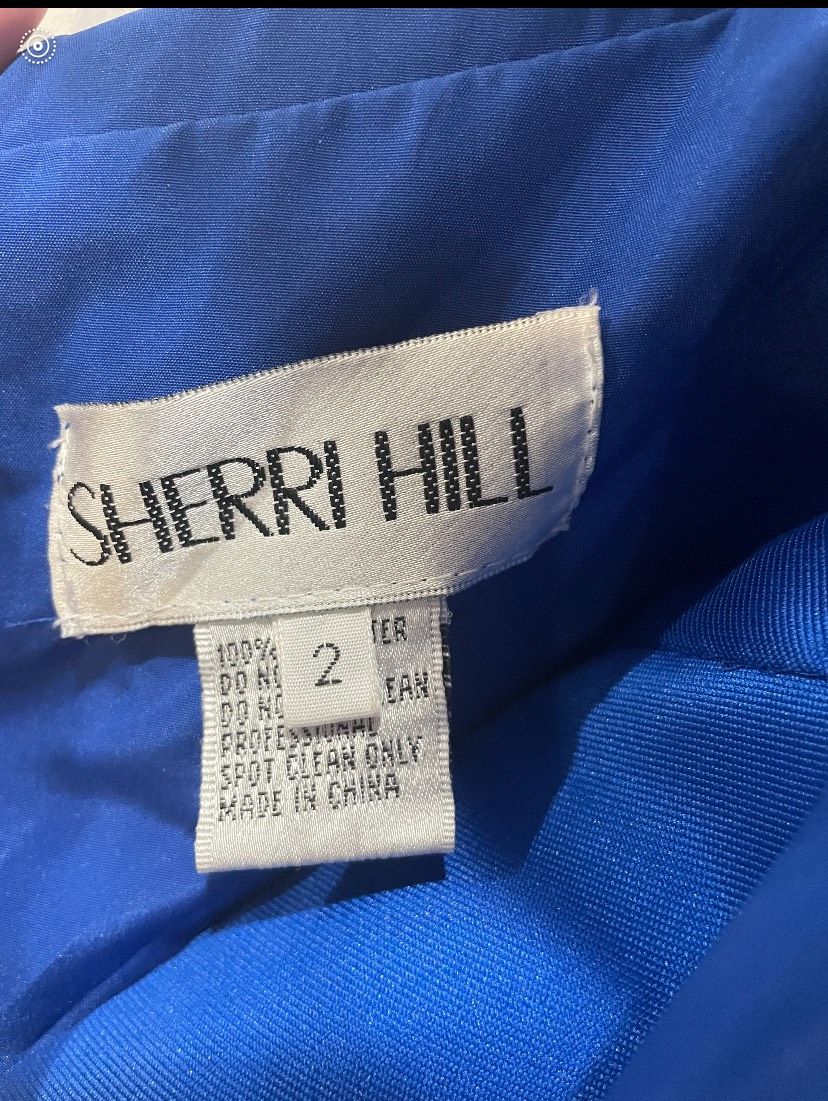Sherri Hill Size 2 Prom Satin Royal Blue Ball Gown on Queenly