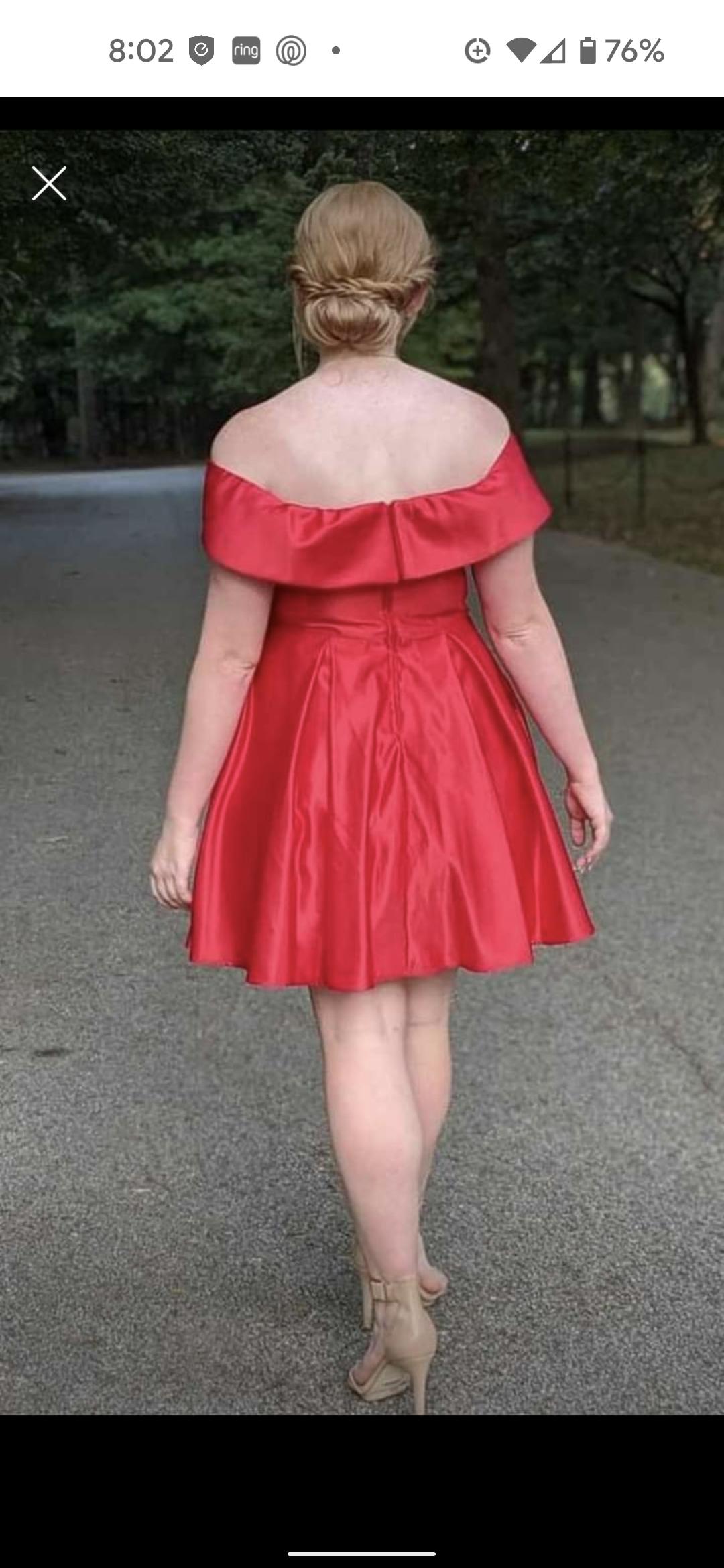 Size 14 Red Cocktail Dress on Queenly
