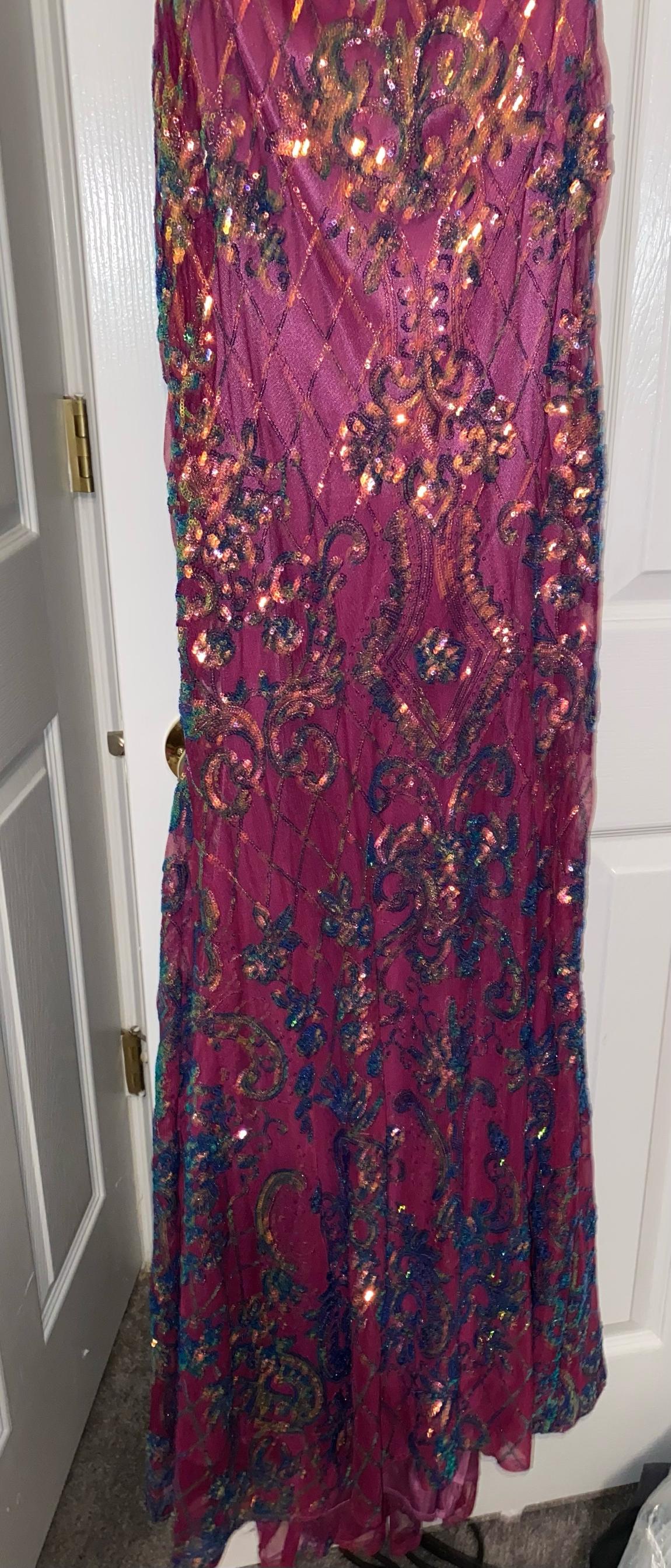 Johnathan Kayne Size 10 Sequined Multicolor Mermaid Dress on Queenly