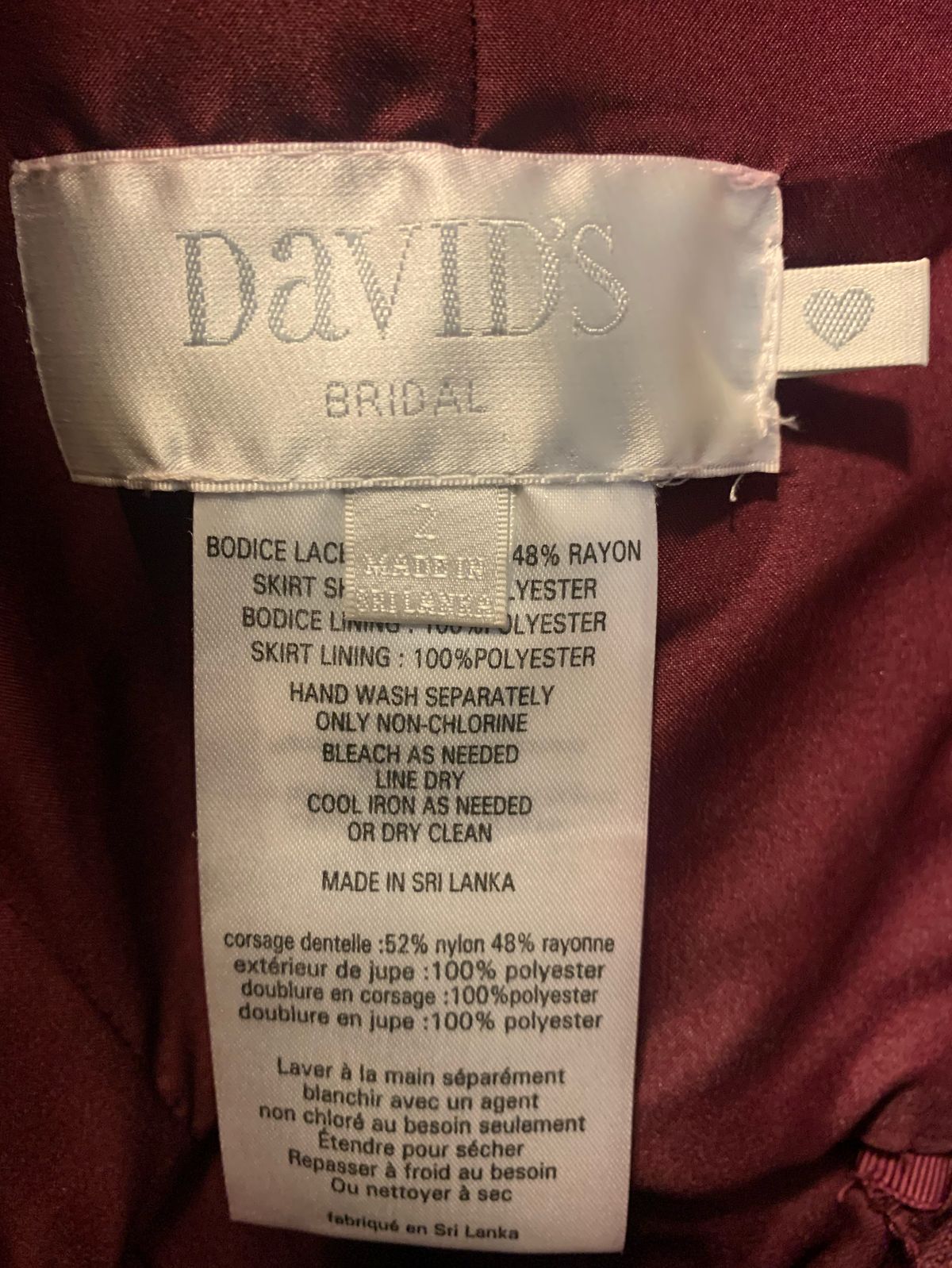 David's Bridal Size 2 Bridesmaid Red Floor Length Maxi on Queenly