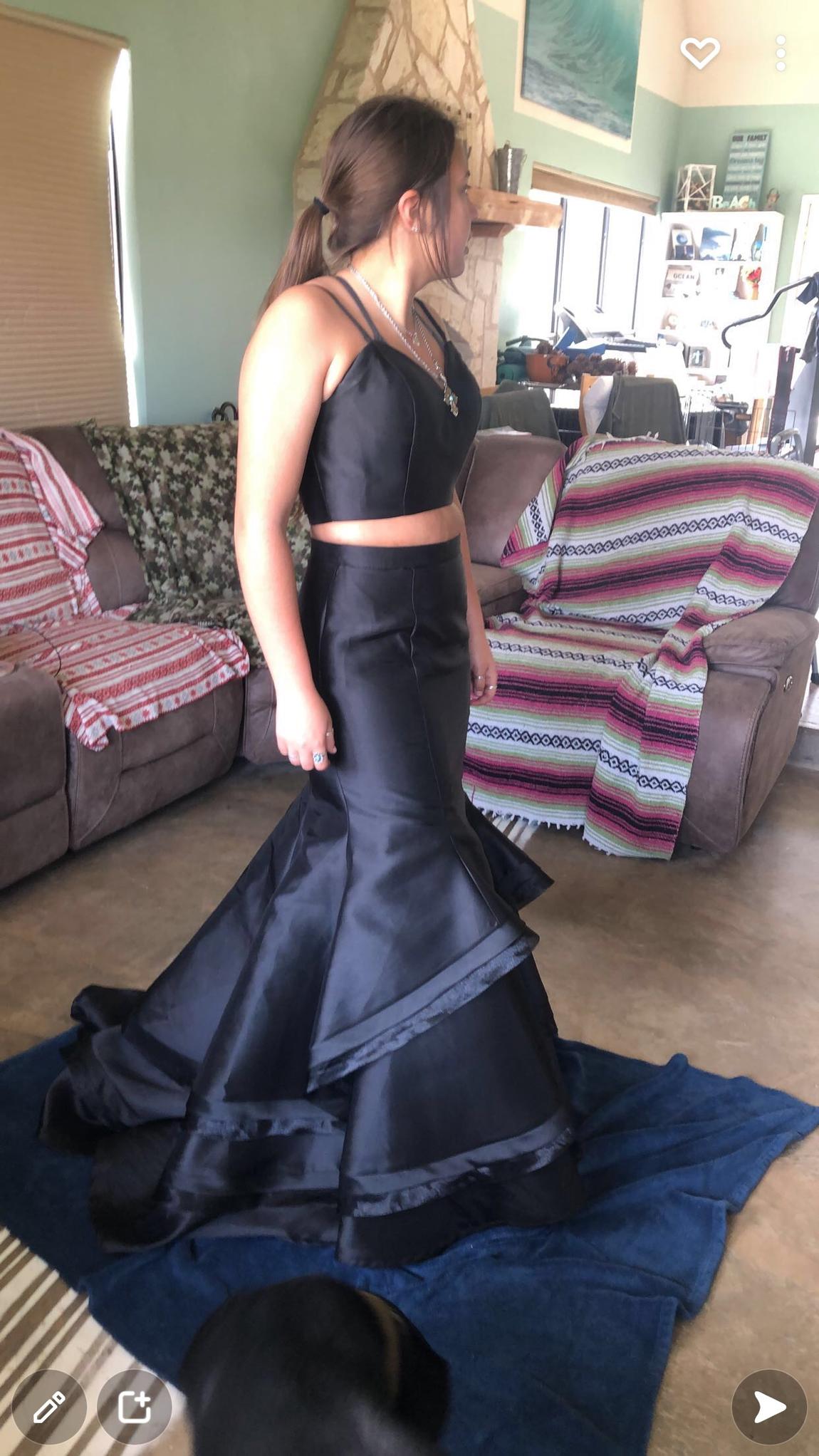 Jovani Size 8 Prom Black Mermaid Dress on Queenly