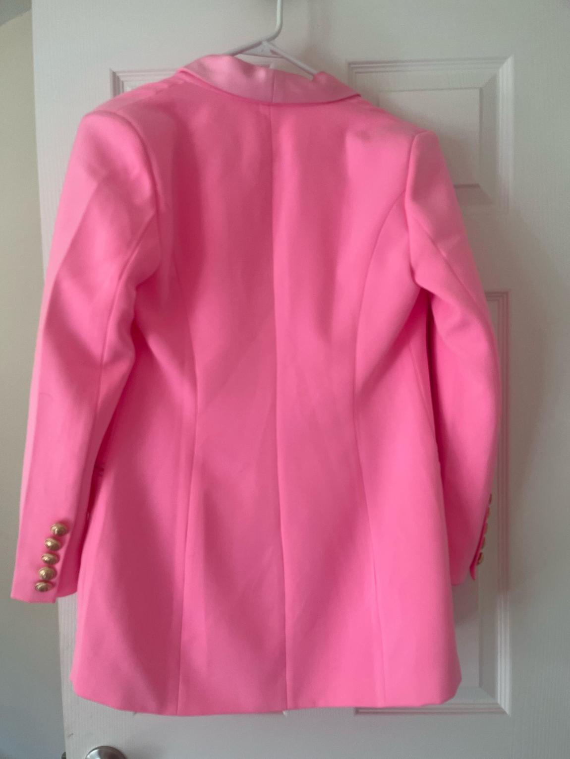 Love labels satin color blazer dress Size 2 Homecoming Blazer Light Pink Cocktail Dress on Queenly