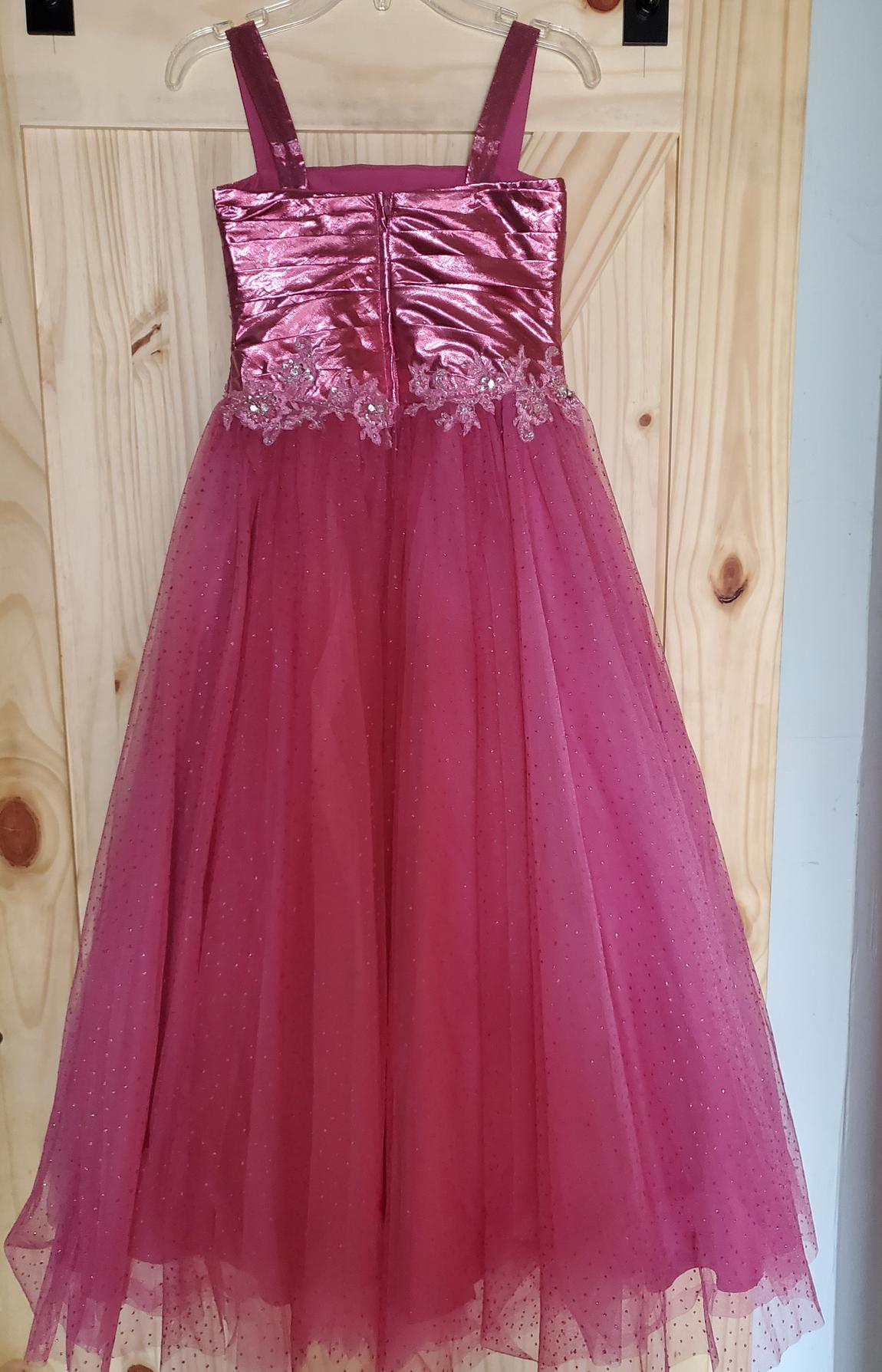 Alyce Designs Girls Size 8 Pageant Pink Ball Gown on Queenly