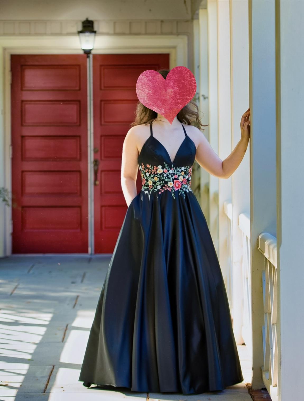 Size 4 Prom Black Ball Gown on Queenly