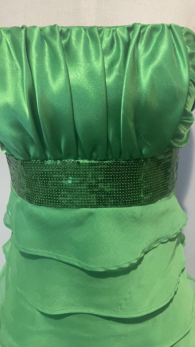 Size 2 Sequined Green Floor Length Maxi on Queenly