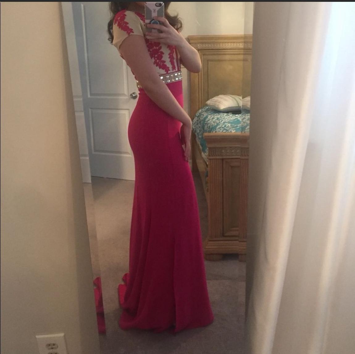 Custom made Size 2 Prom Pink Dress With Train on Queenly