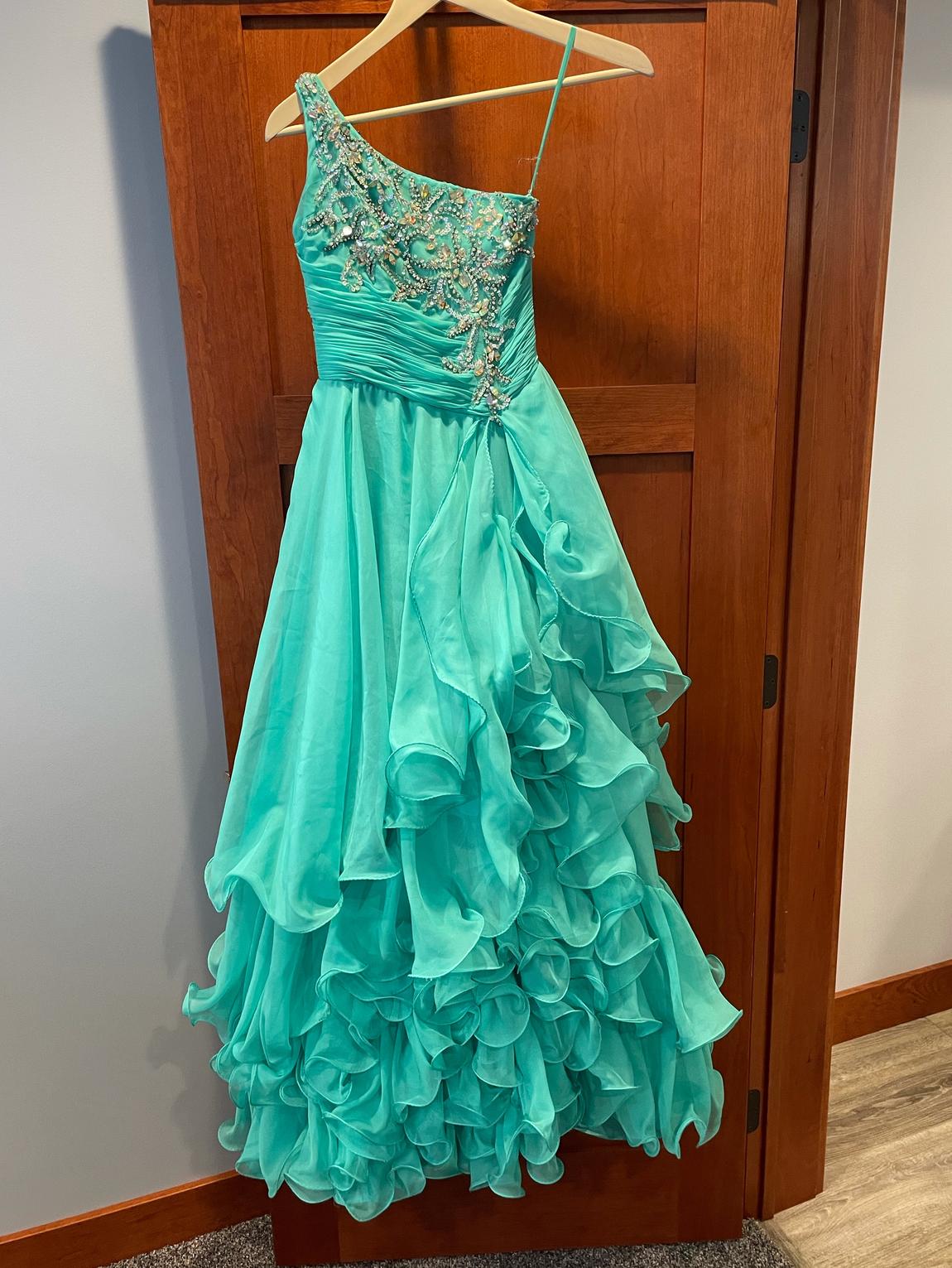 Mac Duggal Girls Size 10 Blue Ball Gown on Queenly