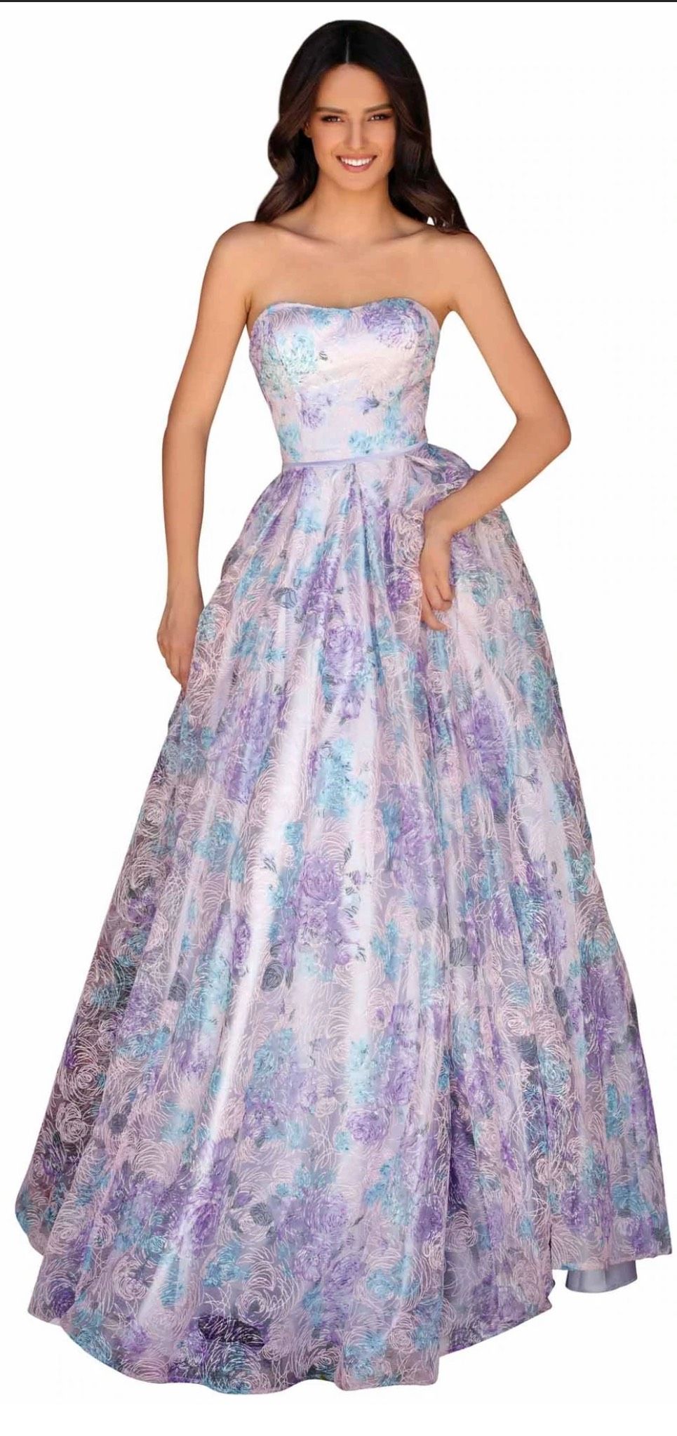Clarisse Plus Size 16 Prom Purple Ball Gown on Queenly