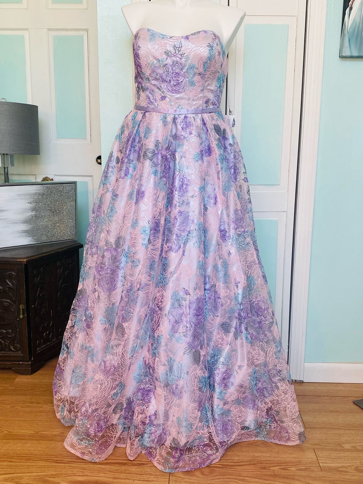 Clarisse Plus Size 16 Prom Purple Ball Gown on Queenly