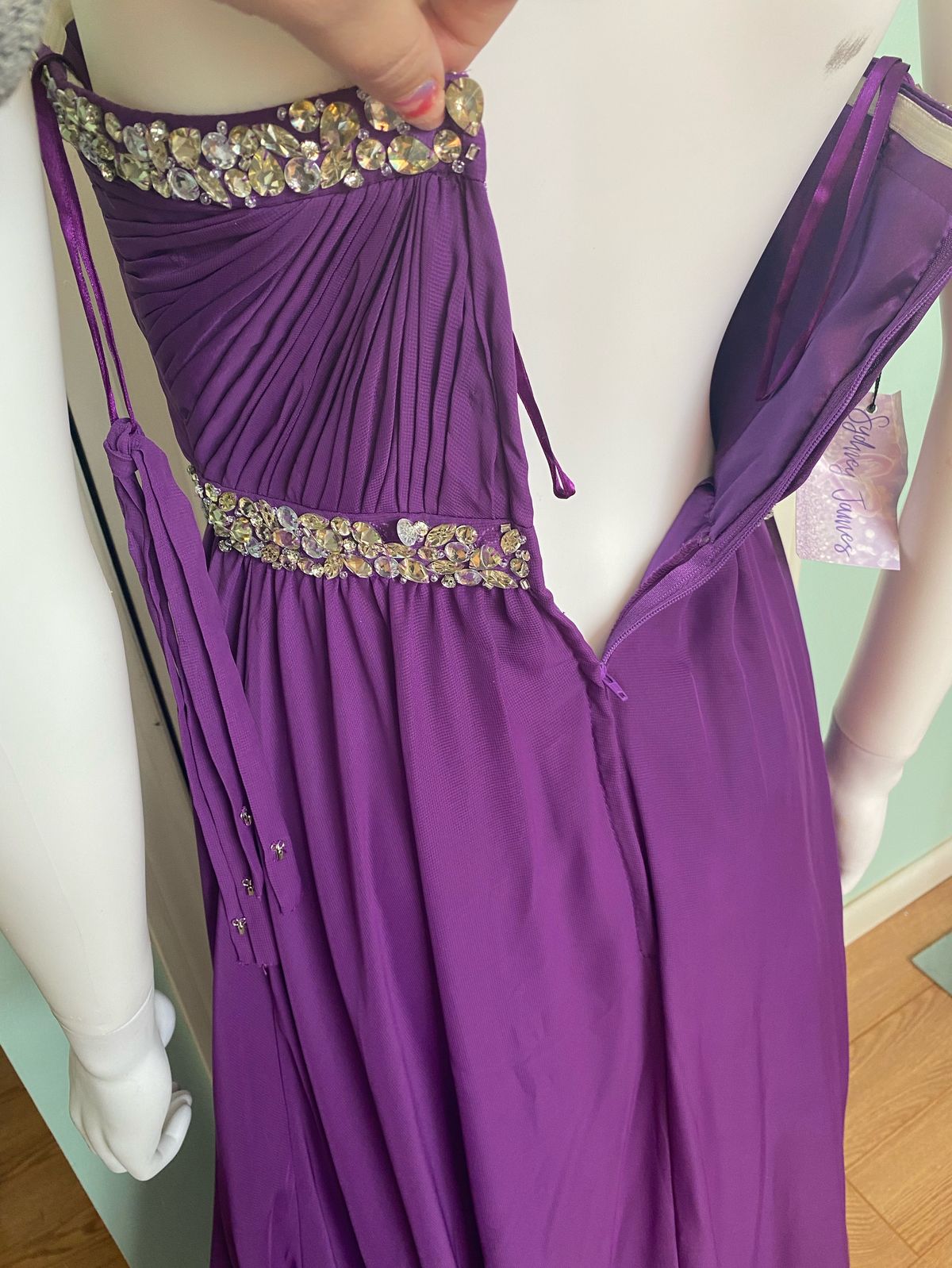 Size 00 Pageant Purple A-line Dress on Queenly