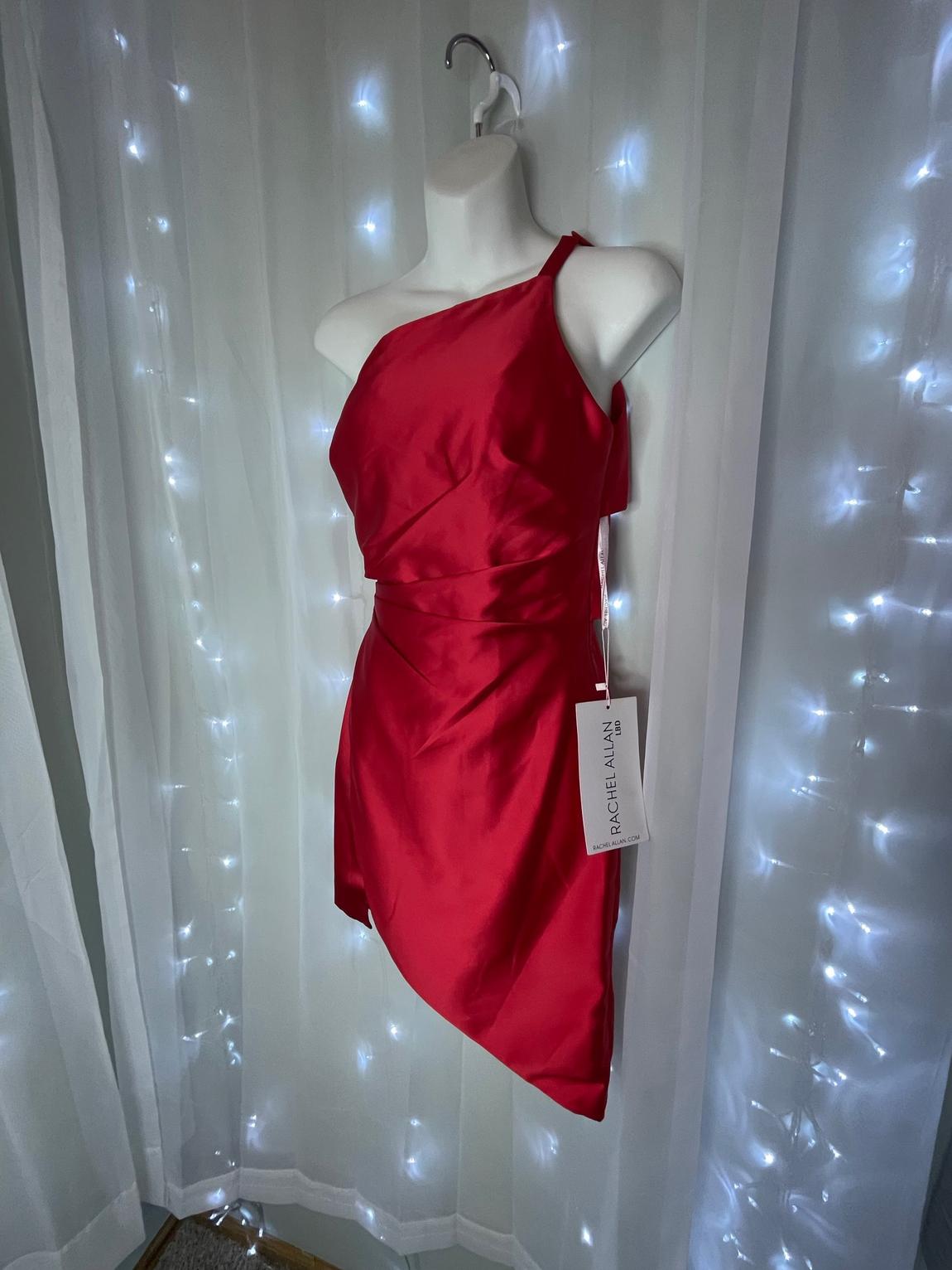 Rachel Allan Size 4 Red Cocktail Dress on Queenly