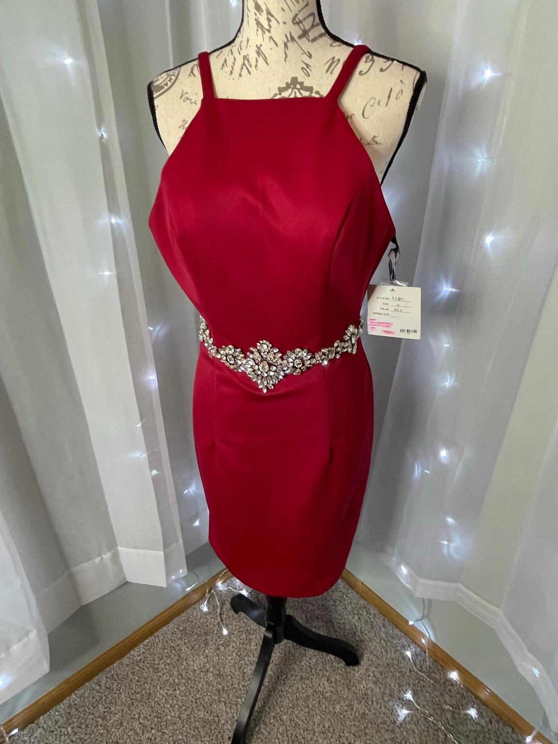 Blush Prom Size 6 Prom Sequined Red Cocktail Dress on Queenly