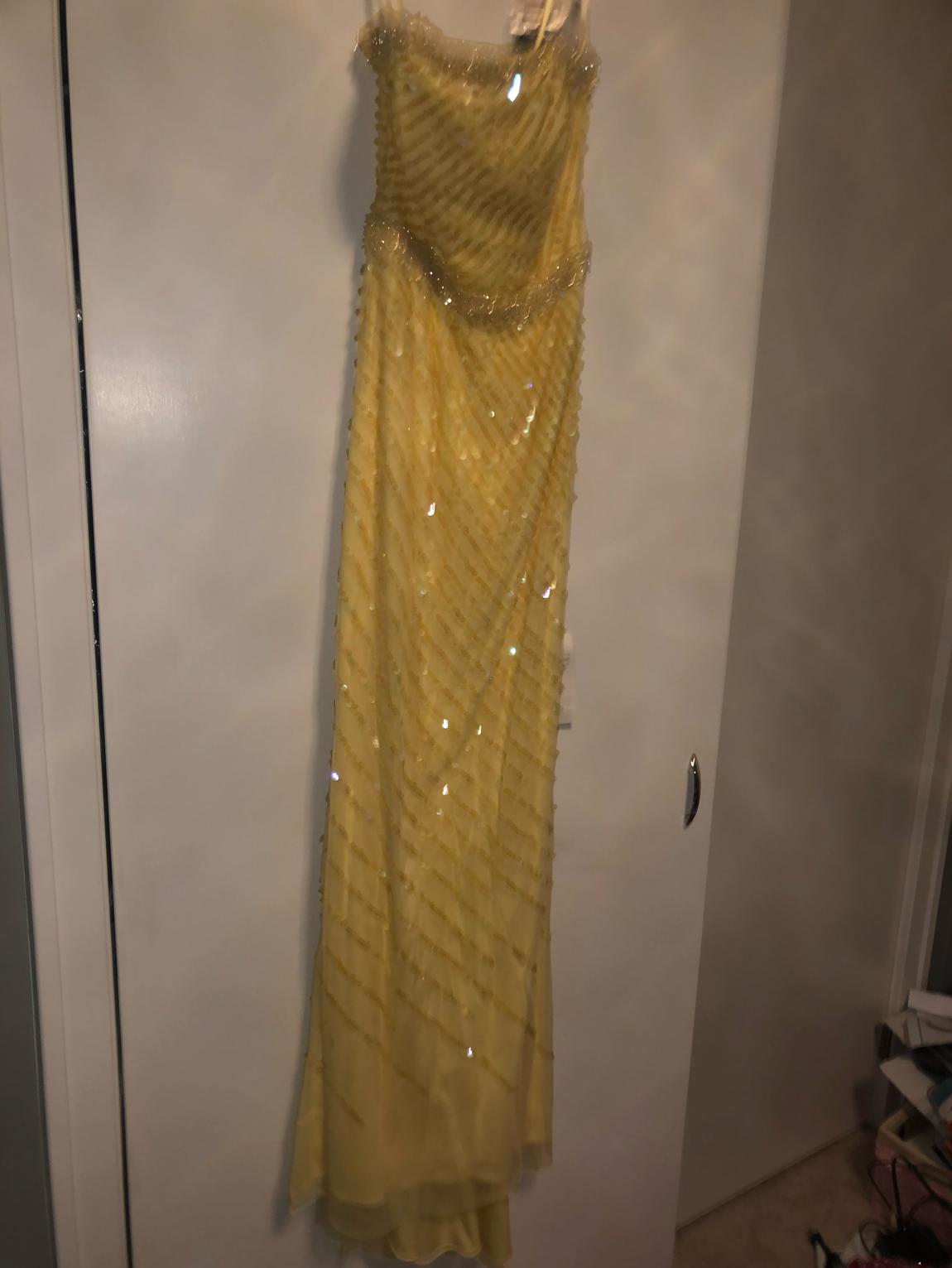 Size 4 Yellow Floor Length Maxi on Queenly