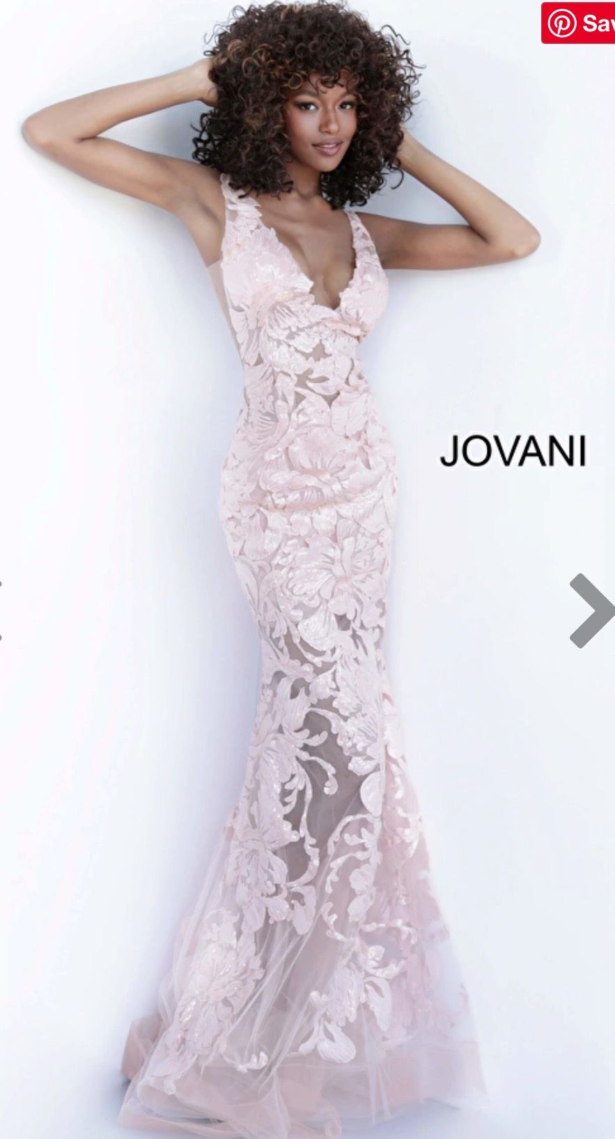 Jovani Size 12 Rose Gold Floor Length Maxi on Queenly