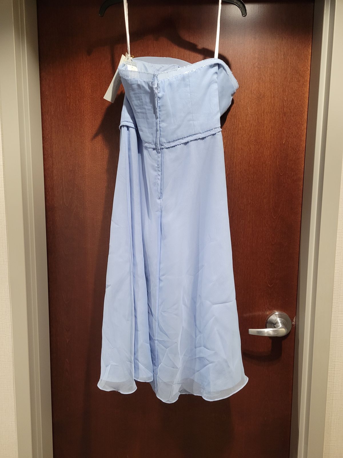Mori Lee Affairs Size 12 Bridesmaid Light Blue Cocktail Dress on Queenly