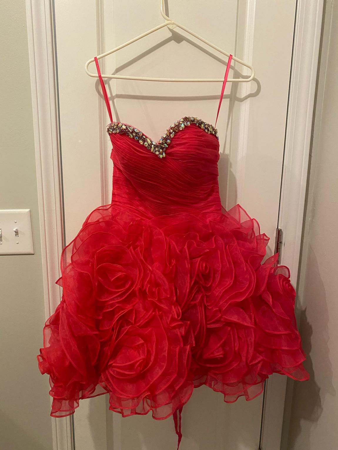 Size 00 Strapless Hot Pink A-line Dress on Queenly