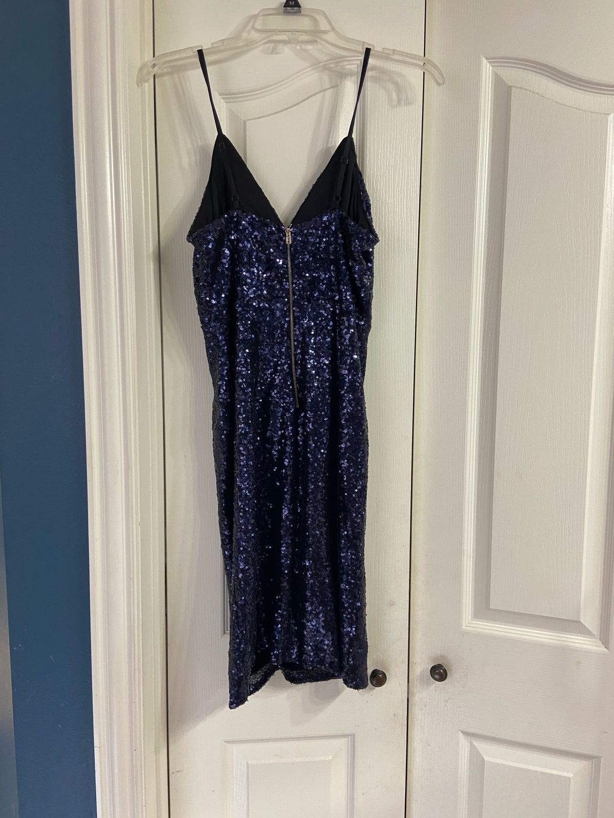 Ina Size 8 Prom Sequined Blue Cocktail Dress on Queenly