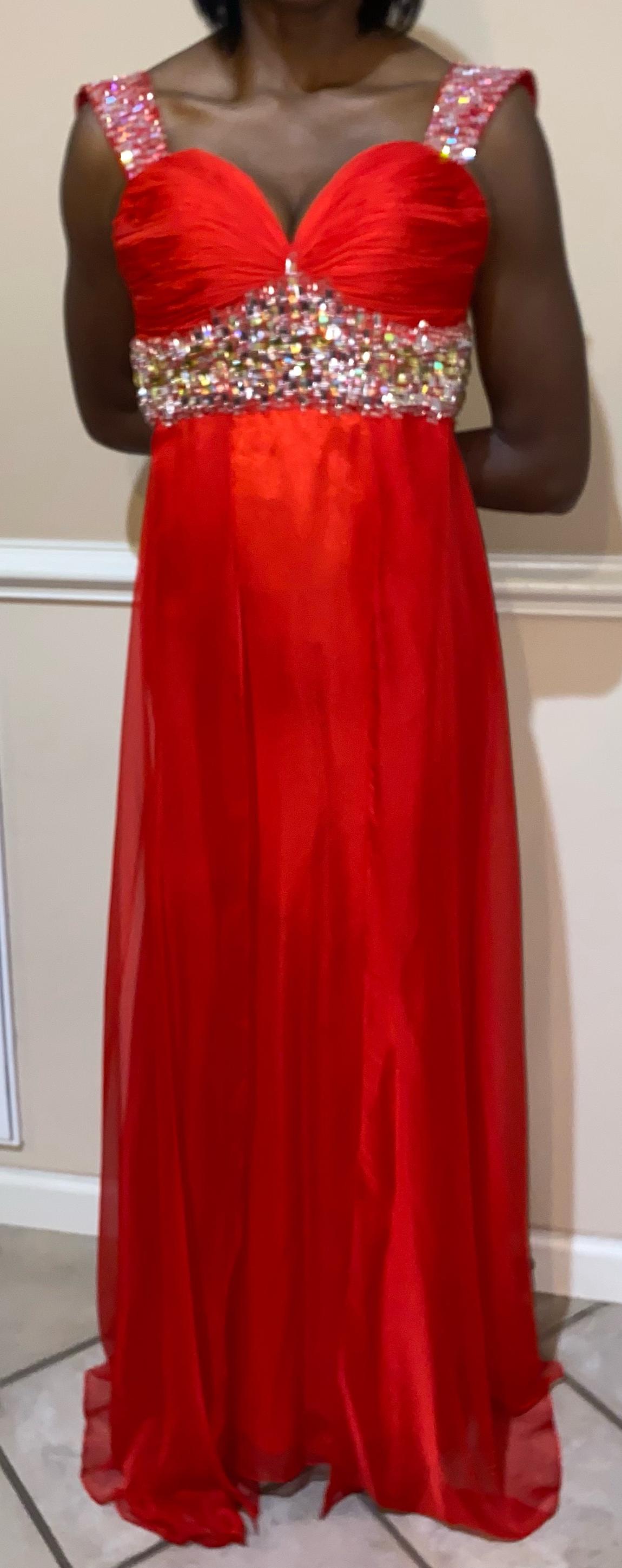 Size 0 Red A-line Dress on Queenly