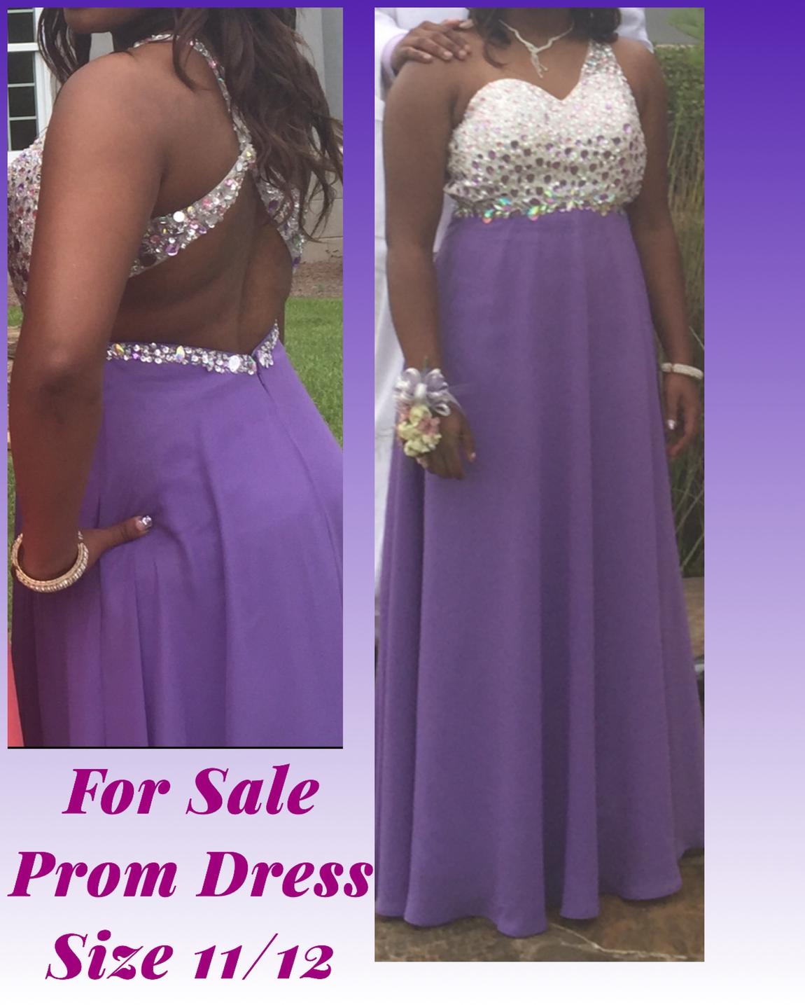 Size 12 One Shoulder Purple Ball Gown on Queenly