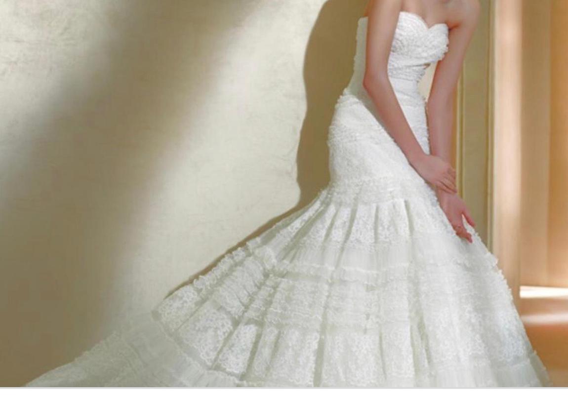 Pronovias Size 2 Wedding Strapless White Mermaid Dress on Queenly
