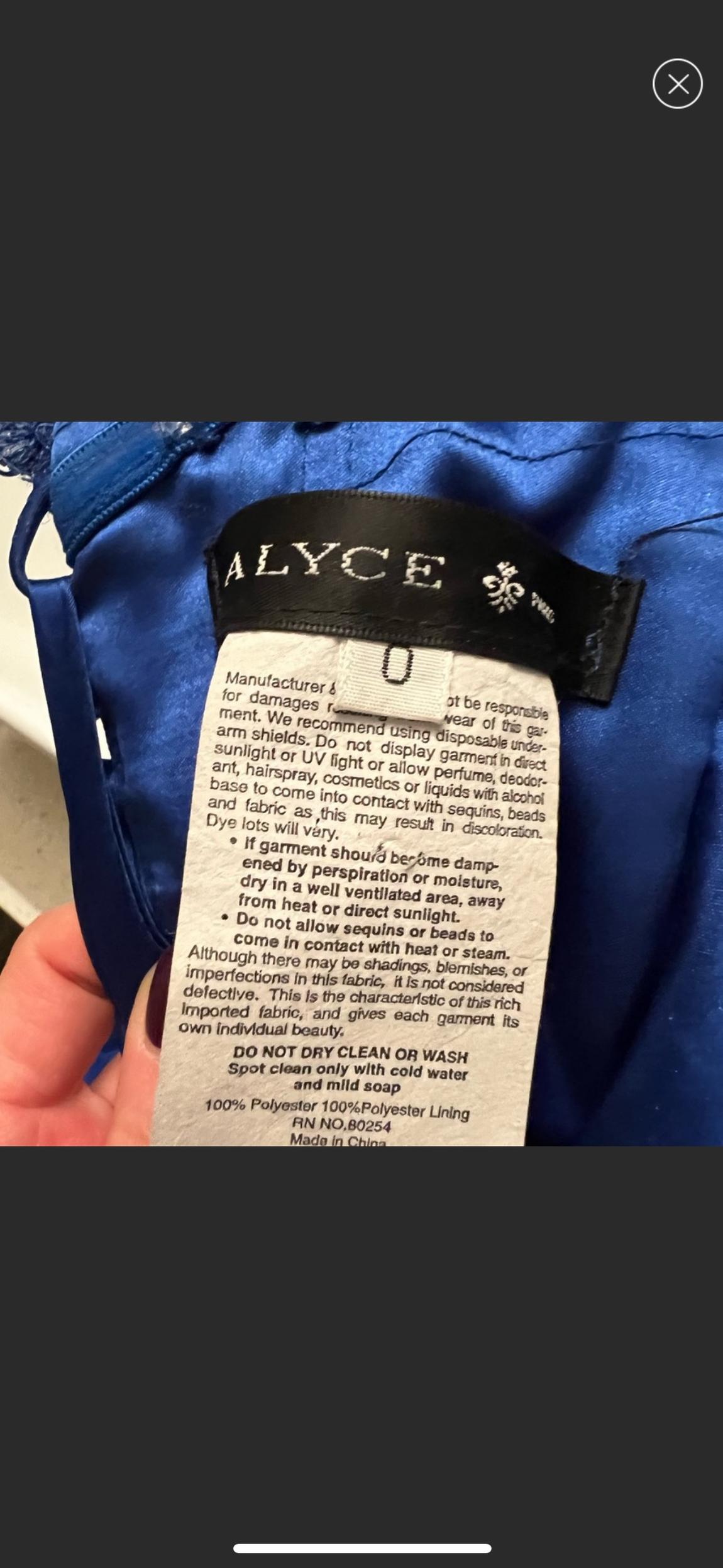 Alyce Size 0 Blue A-line Dress on Queenly
