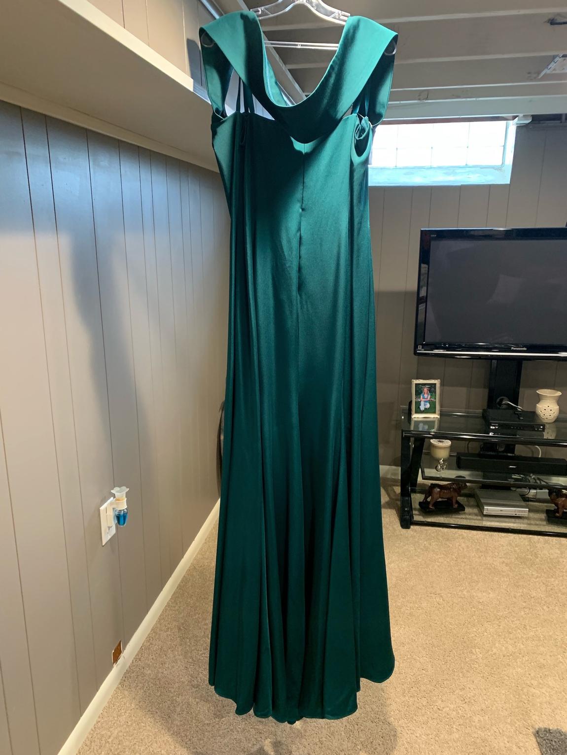 Colors Plus Size 20 Off The Shoulder Green Mermaid Dress on Queenly